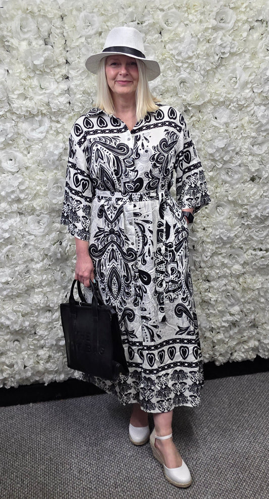 Paisley Shirt Dress