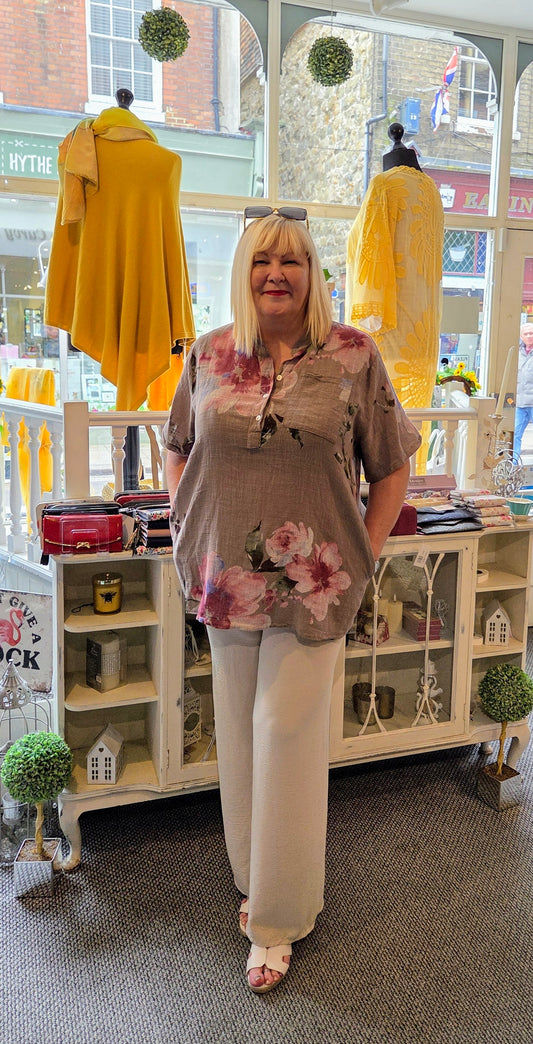 Floral Cotton Pocket Tunic