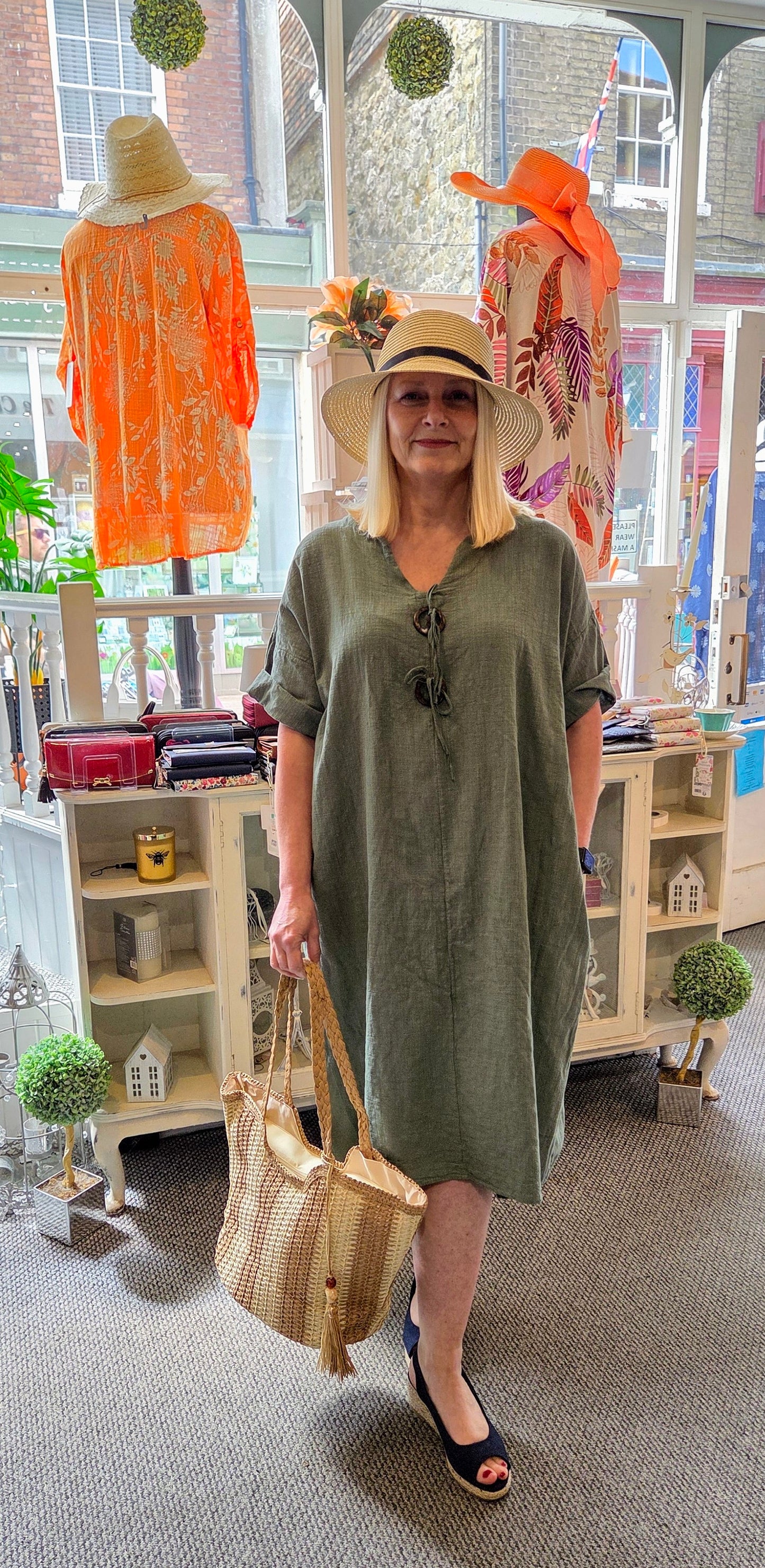 Cotton Midi Dress