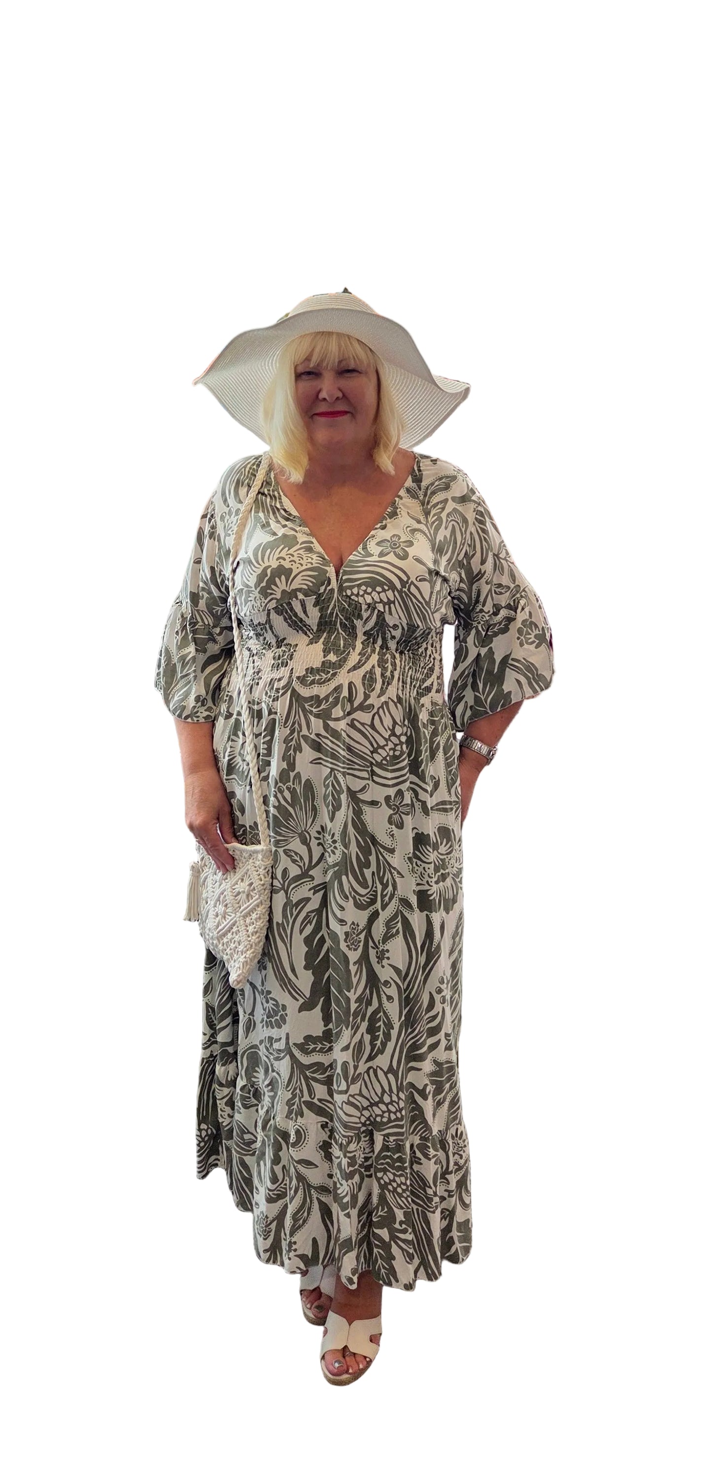 Tropical Print Dress
