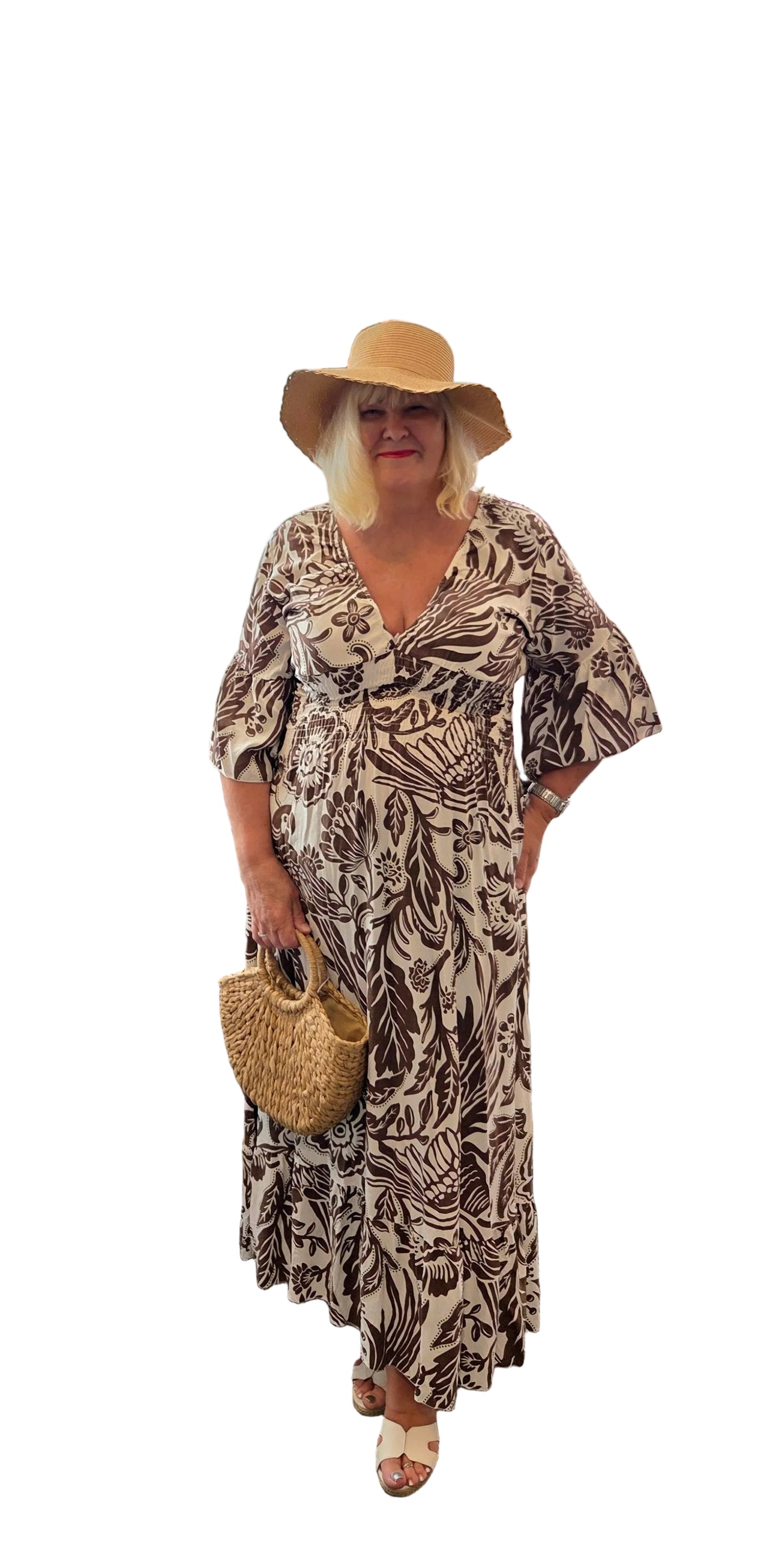 Tropical Print Dress