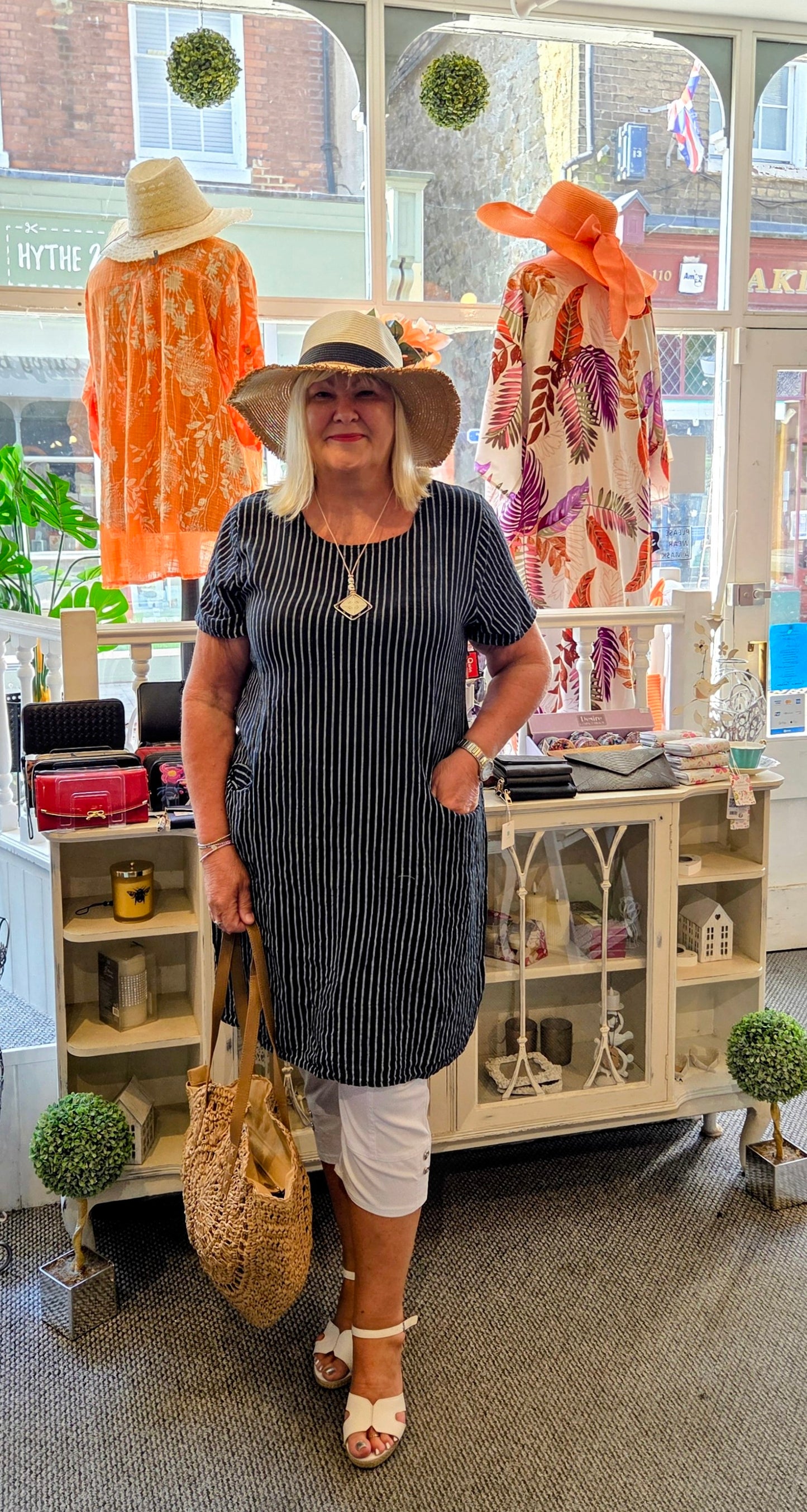 Stripe Cotton Dress Tunic