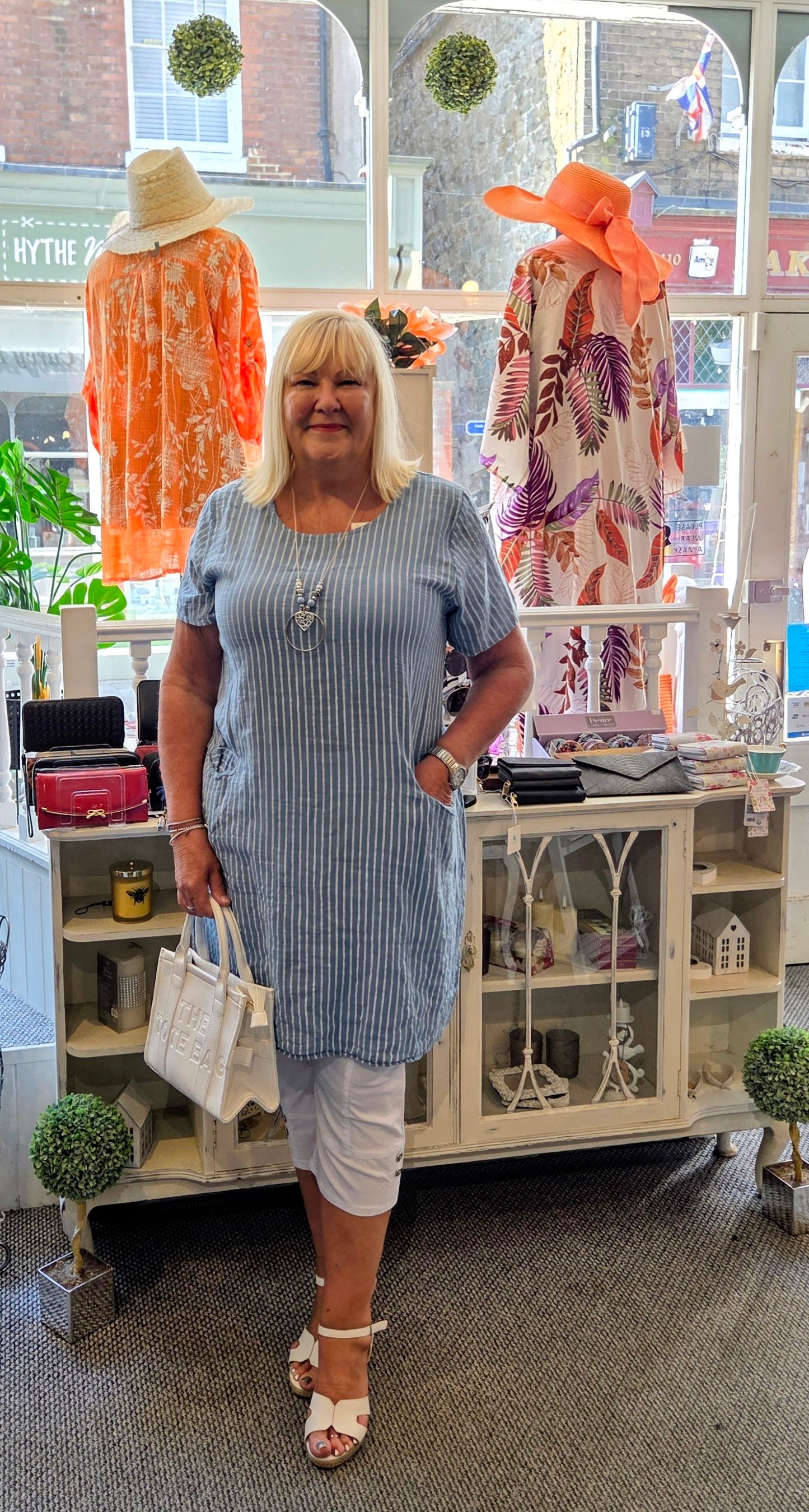 Stripe Cotton Dress Tunic
