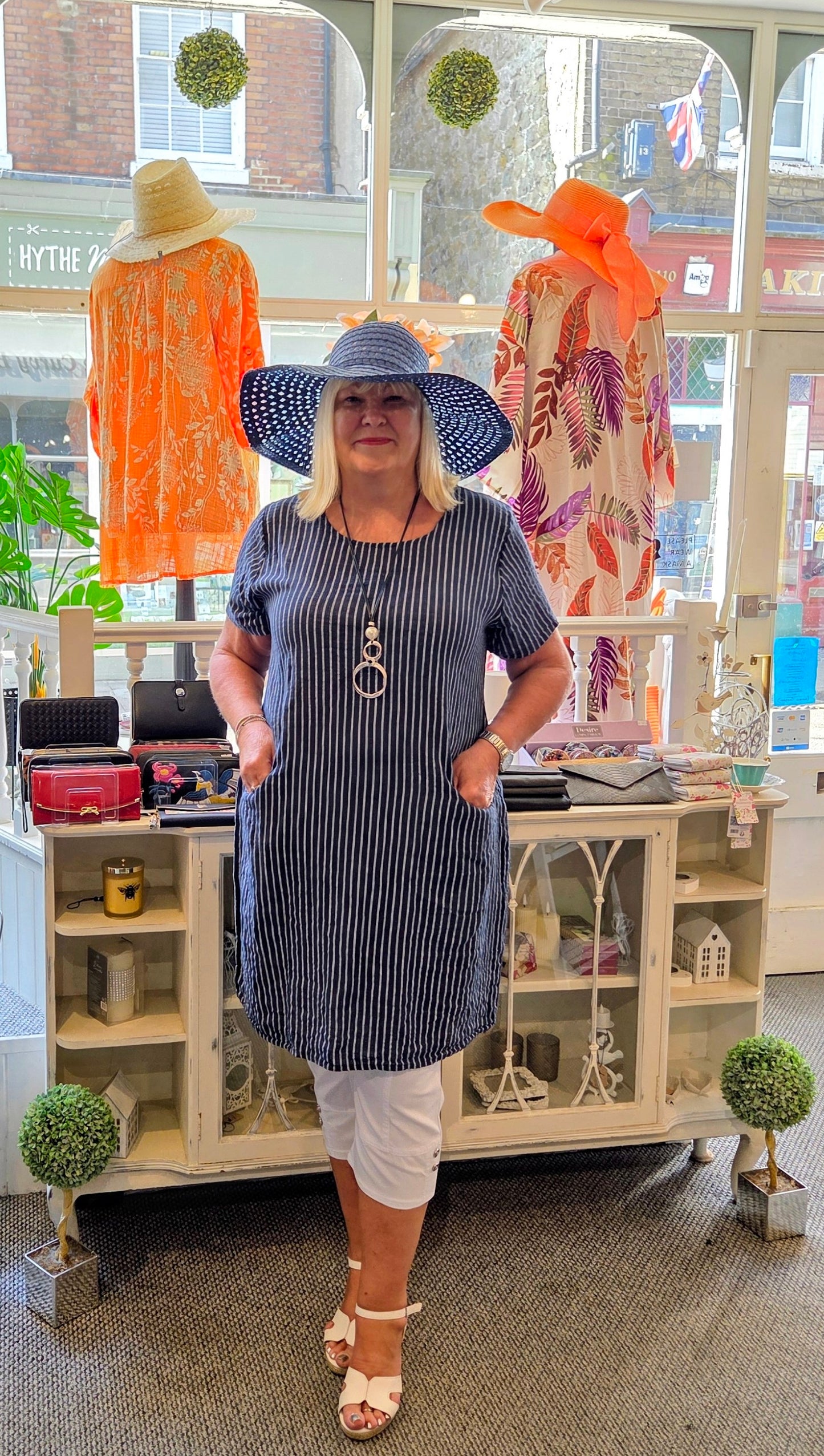 Stripe Cotton Dress Tunic