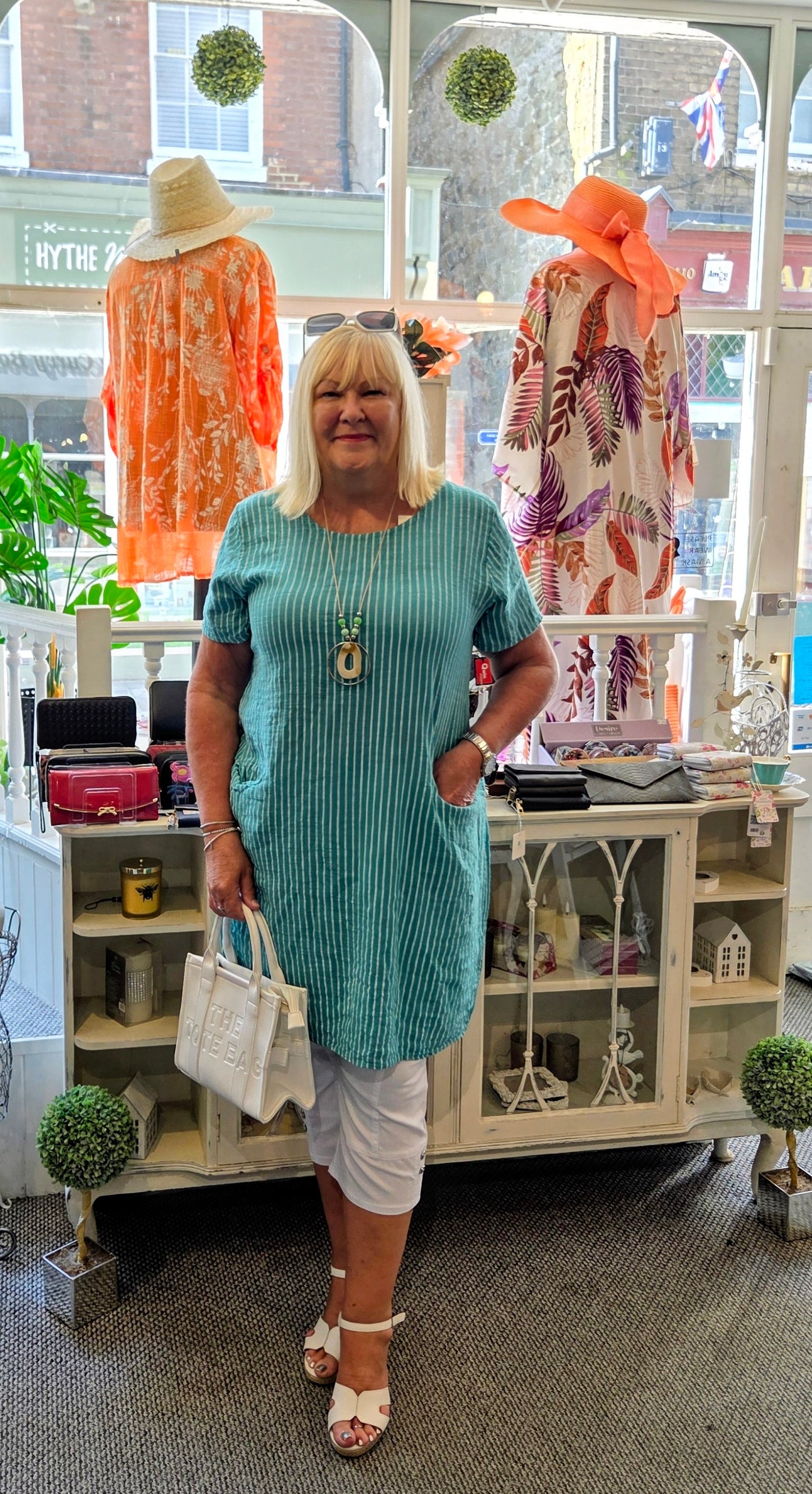 Stripe Cotton Dress Tunic