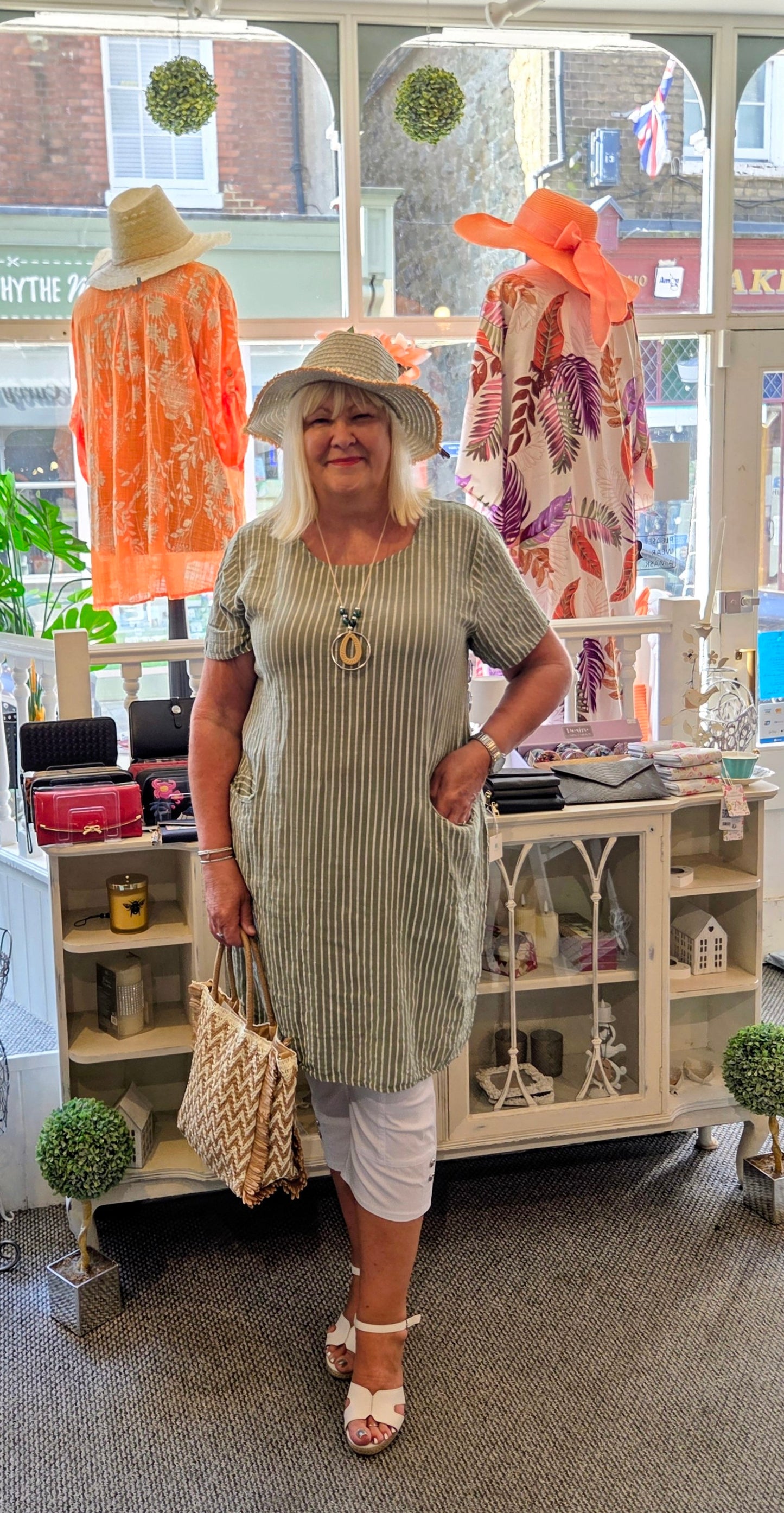 Stripe Cotton Dress Tunic