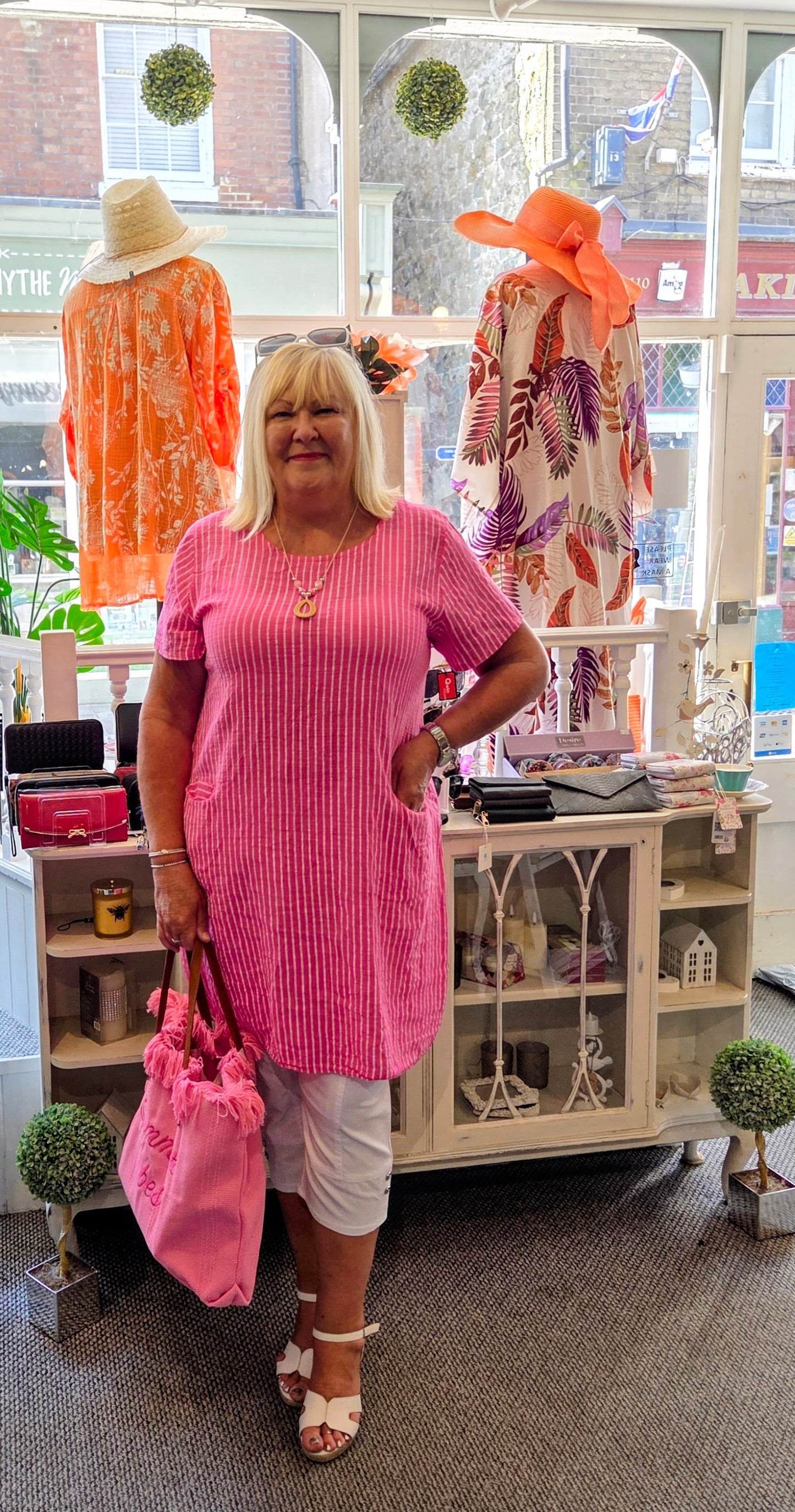 Stripe Cotton Dress Tunic