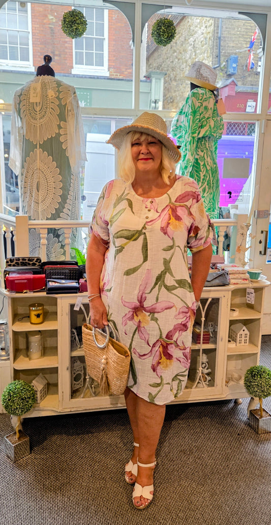 Floral Button Dress