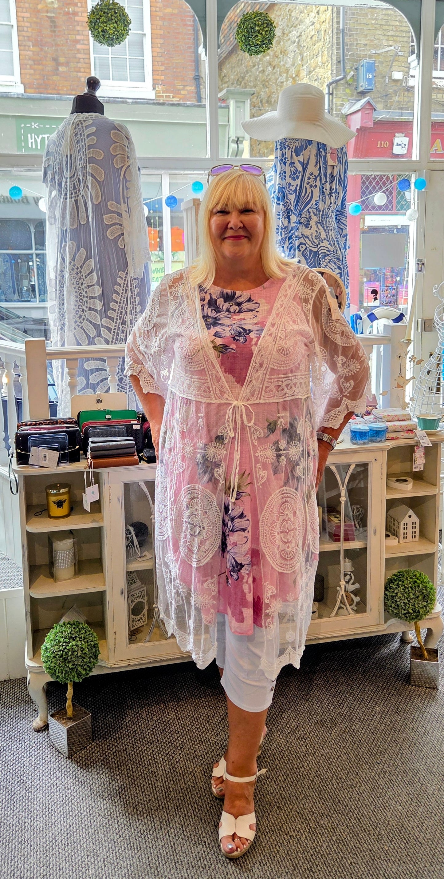 Floral Sleeveless Cotton Dress-Tunic