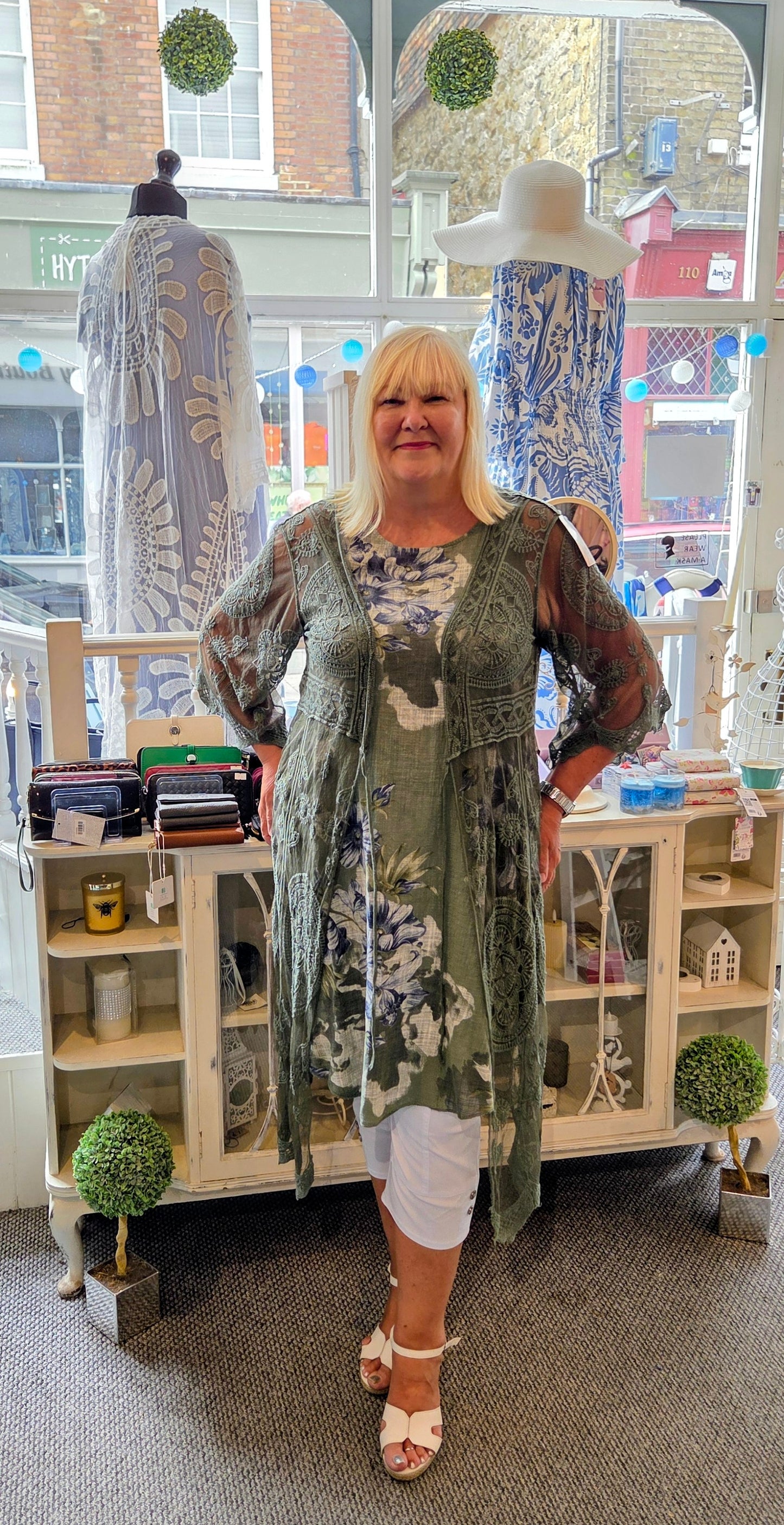 Floral Sleeveless Cotton Dress-Tunic