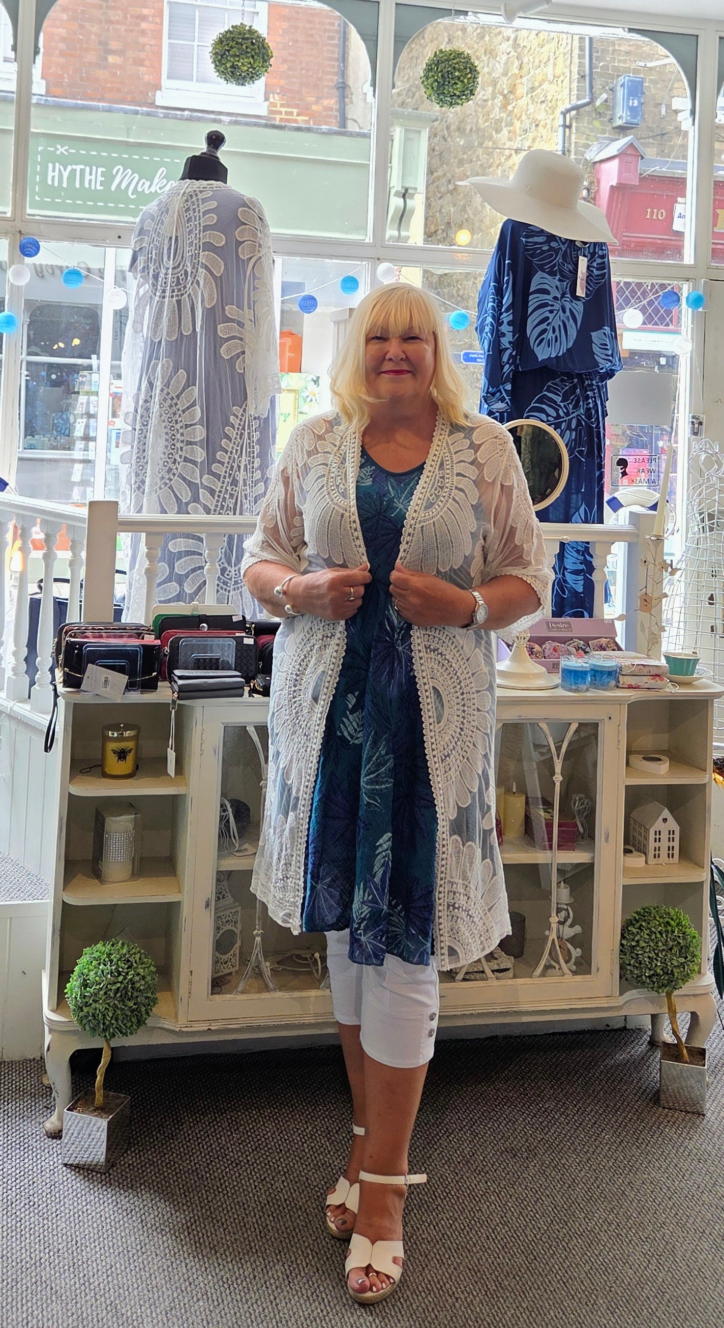 Cotton Sleeveless Tropical Leaf Dress Tunic