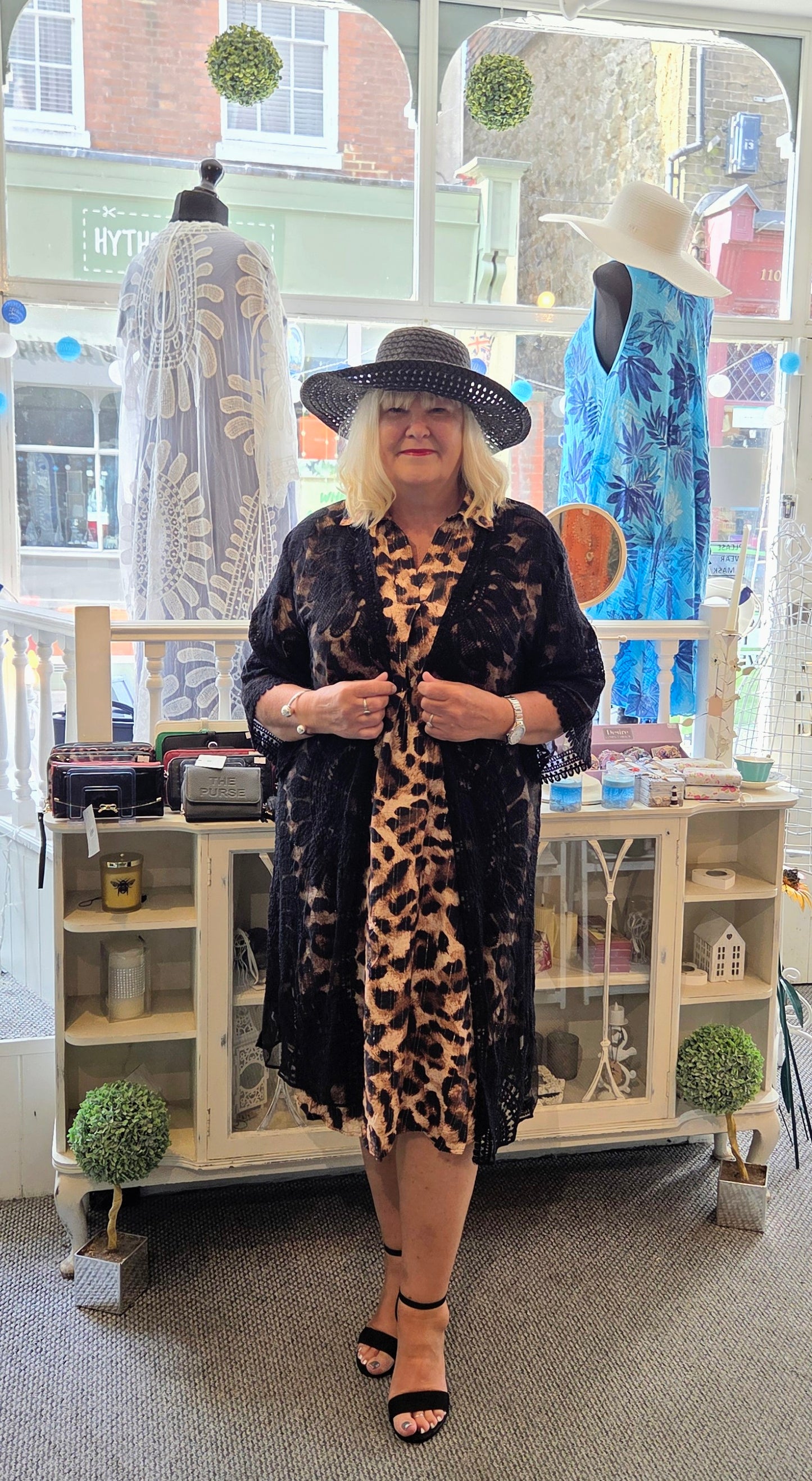 Leopard Print Collar Dress