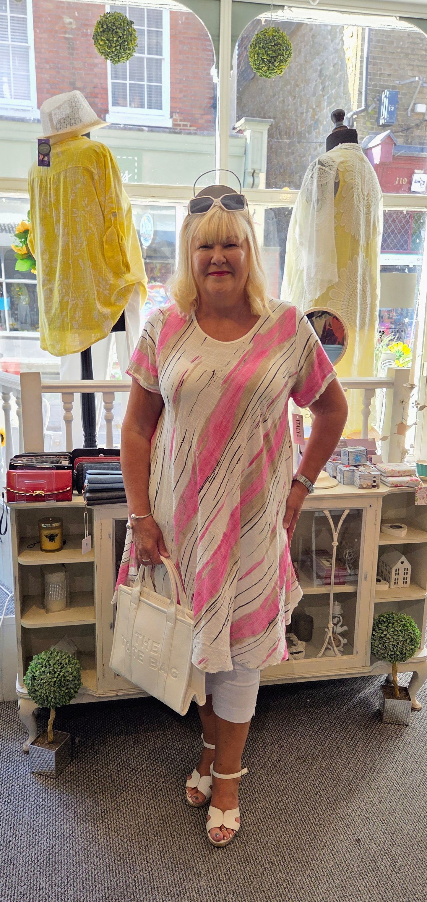 Stripe Cotton Dress Tunic