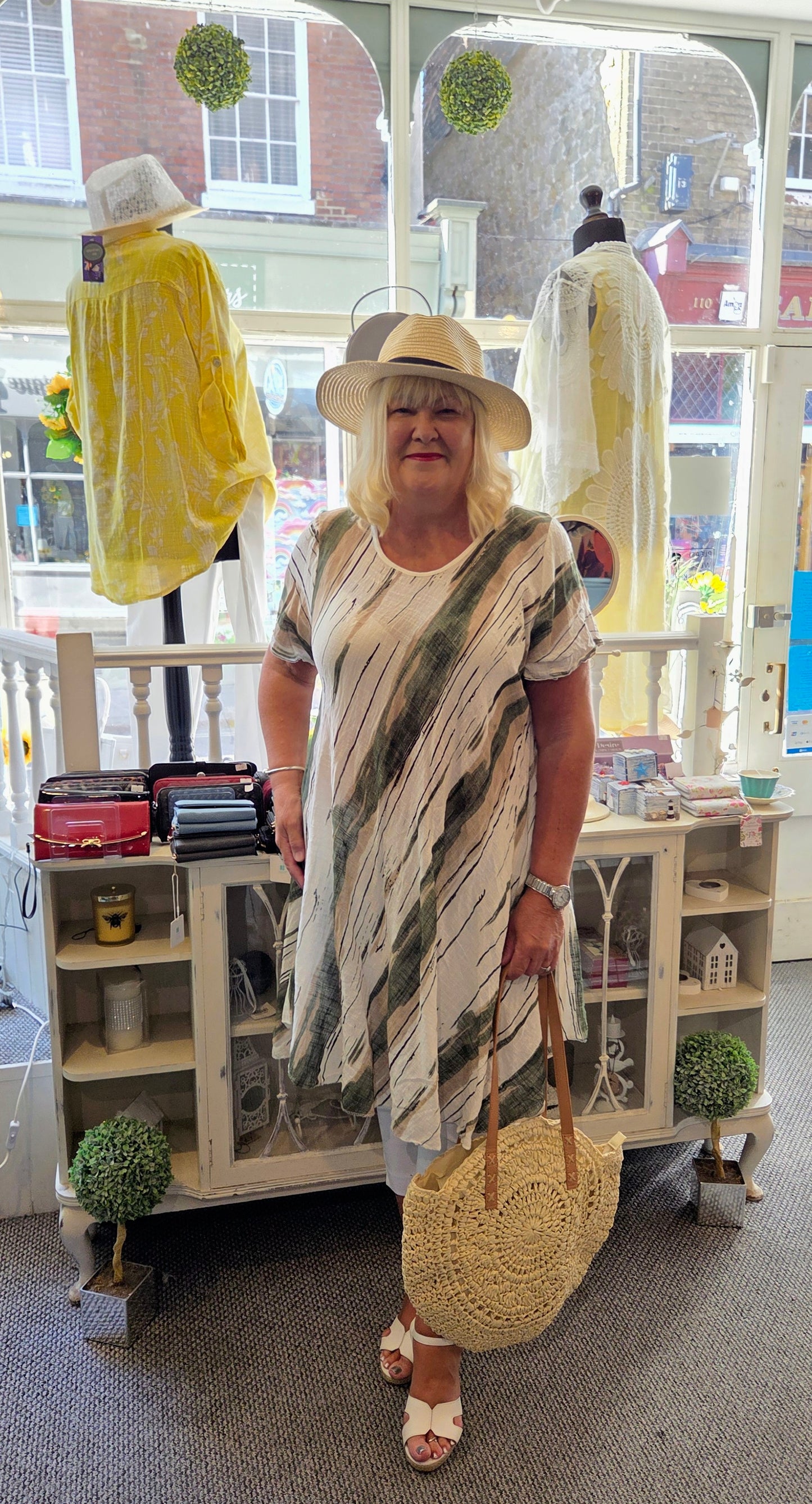Stripe Cotton Dress Tunic