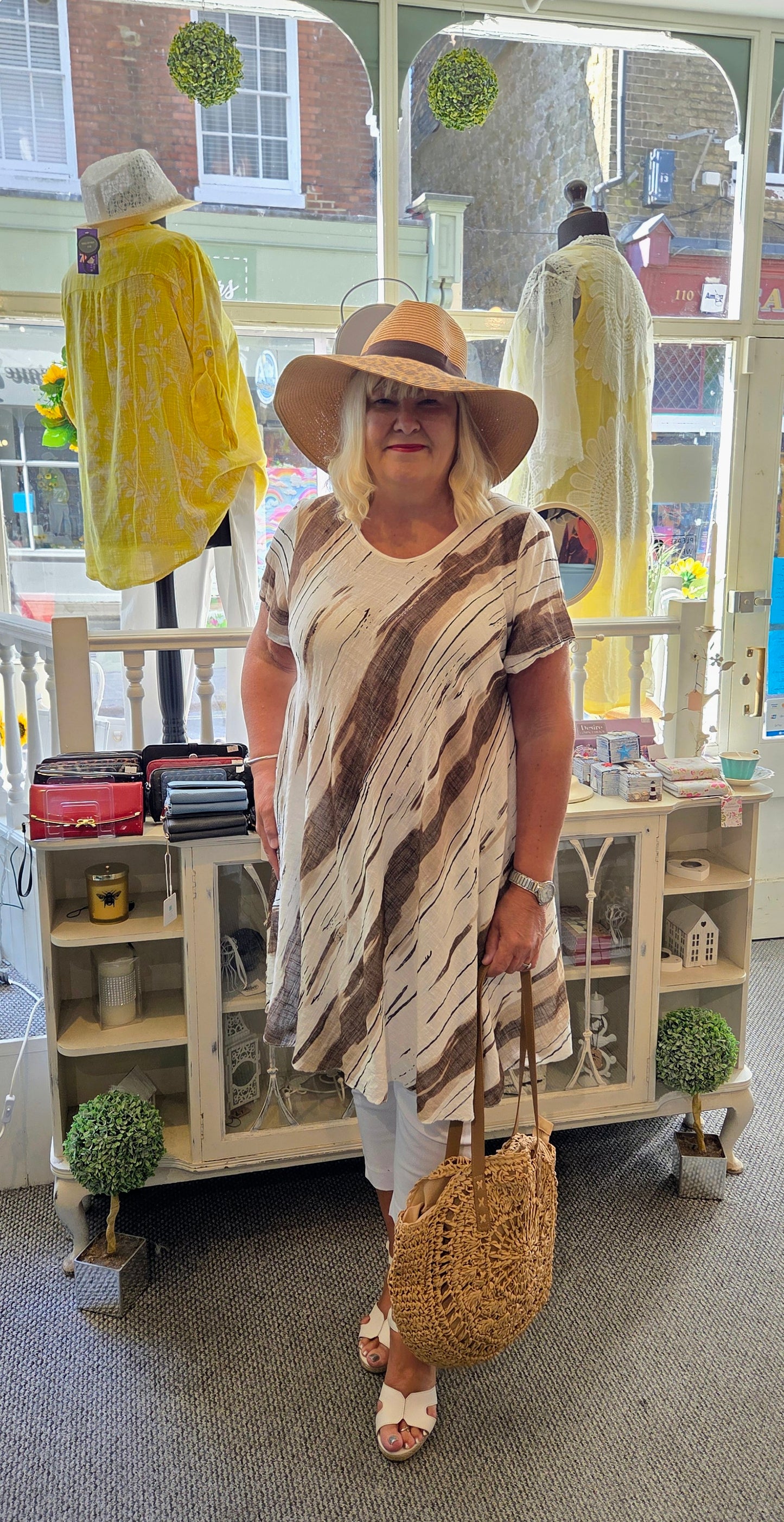 Stripe Cotton Dress Tunic