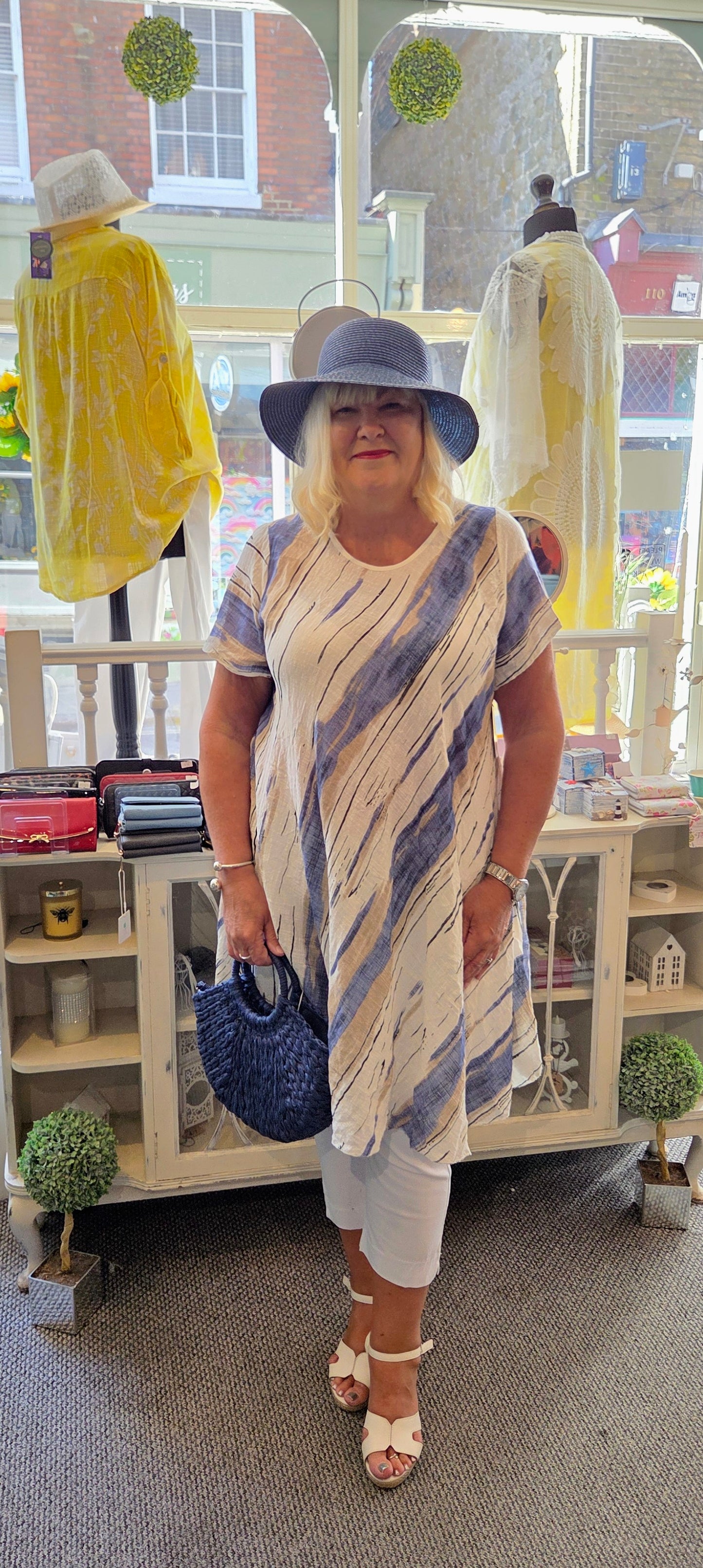 Stripe Cotton Dress Tunic