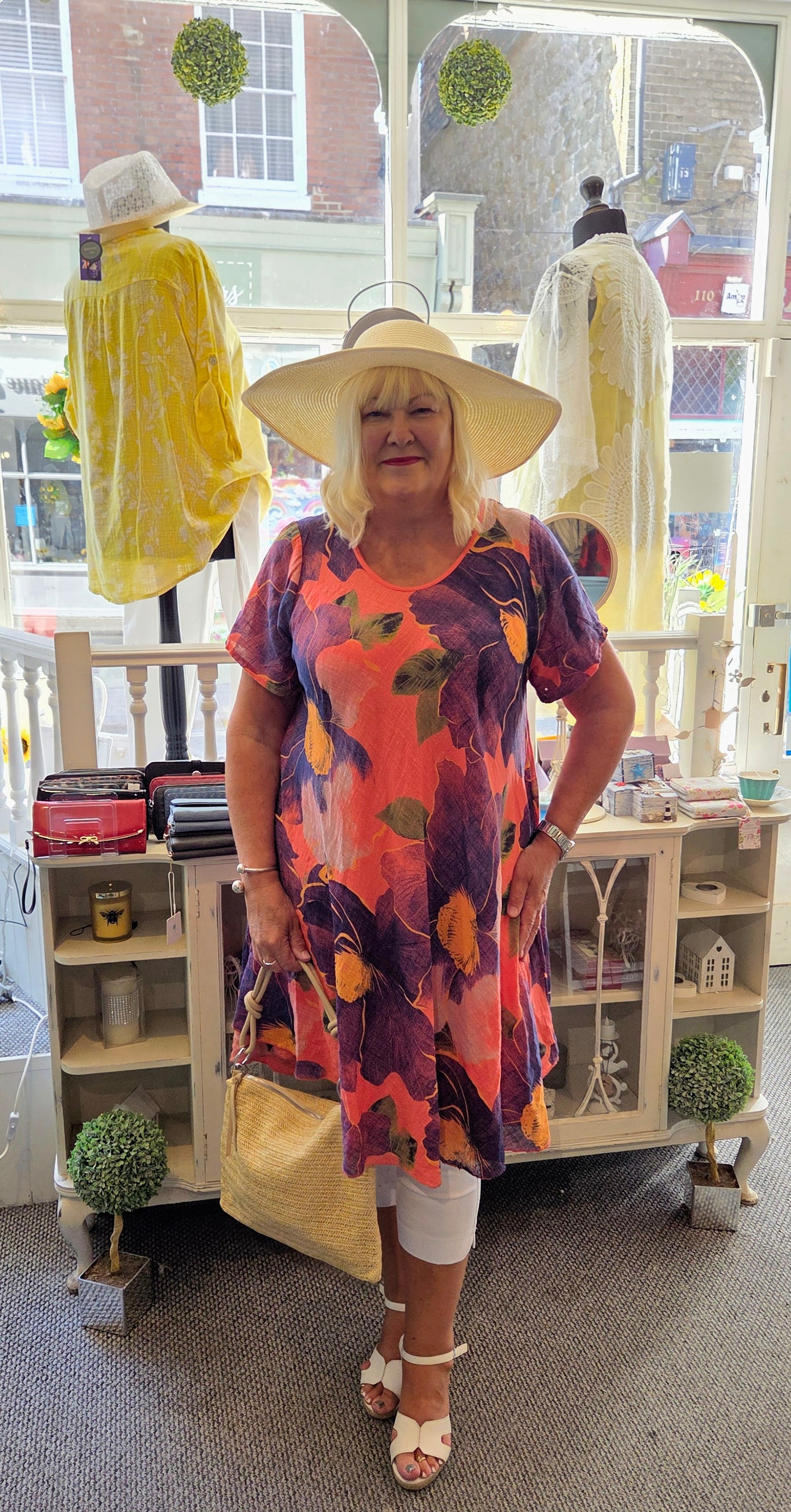 Floral Print Cotton Dress Tunic