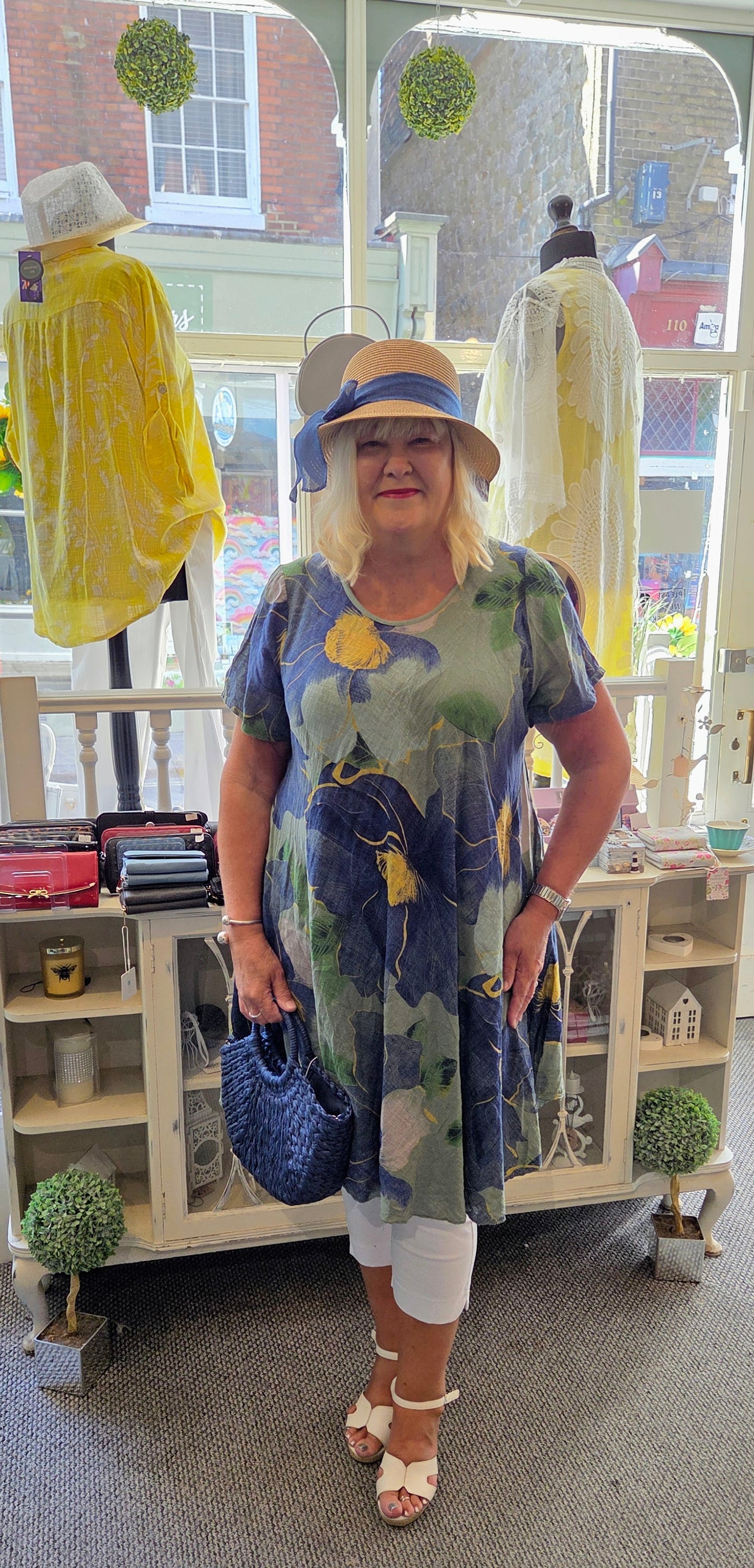 Floral Print Cotton Dress Tunic