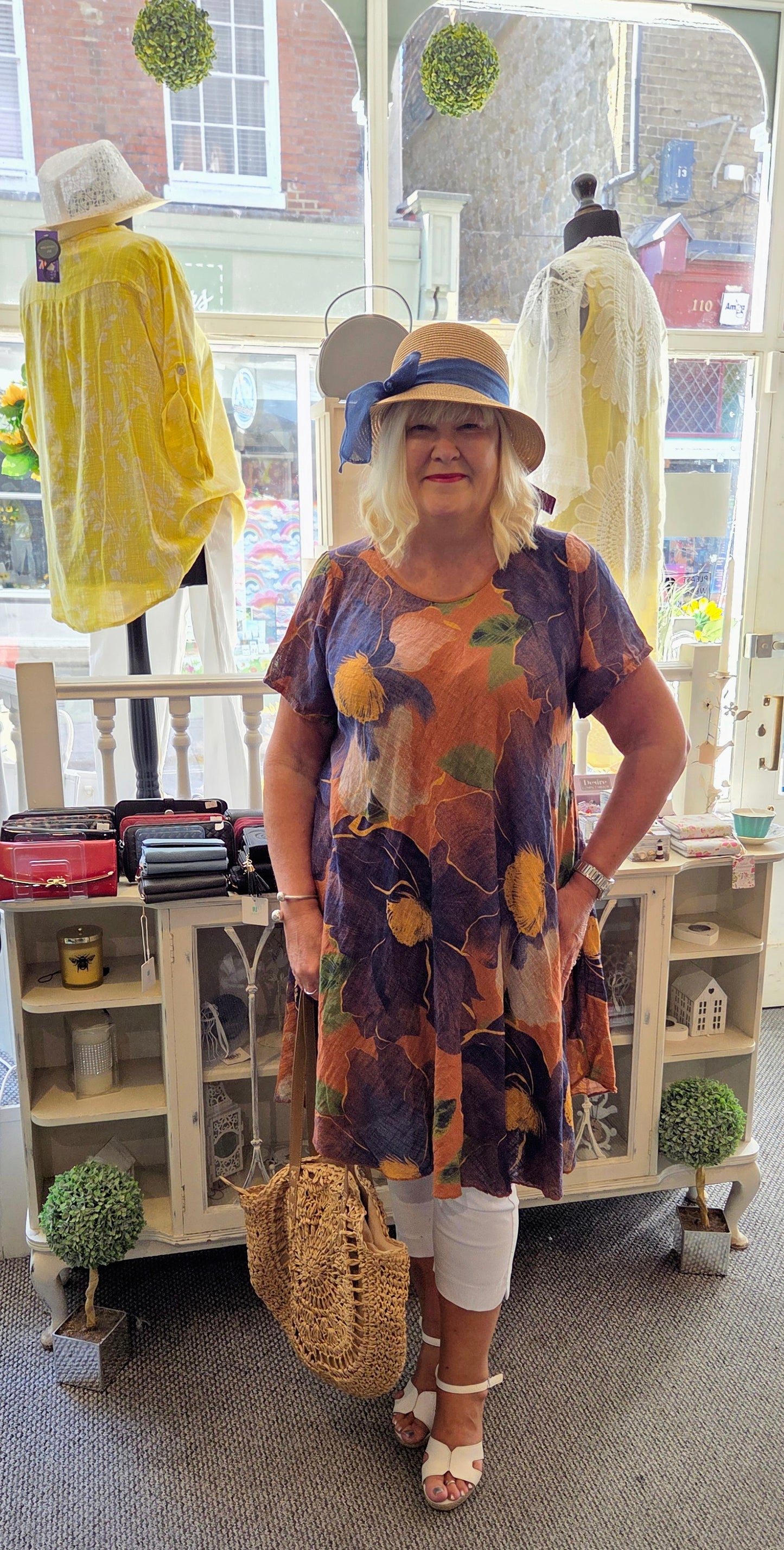 Floral Print Cotton Dress Tunic