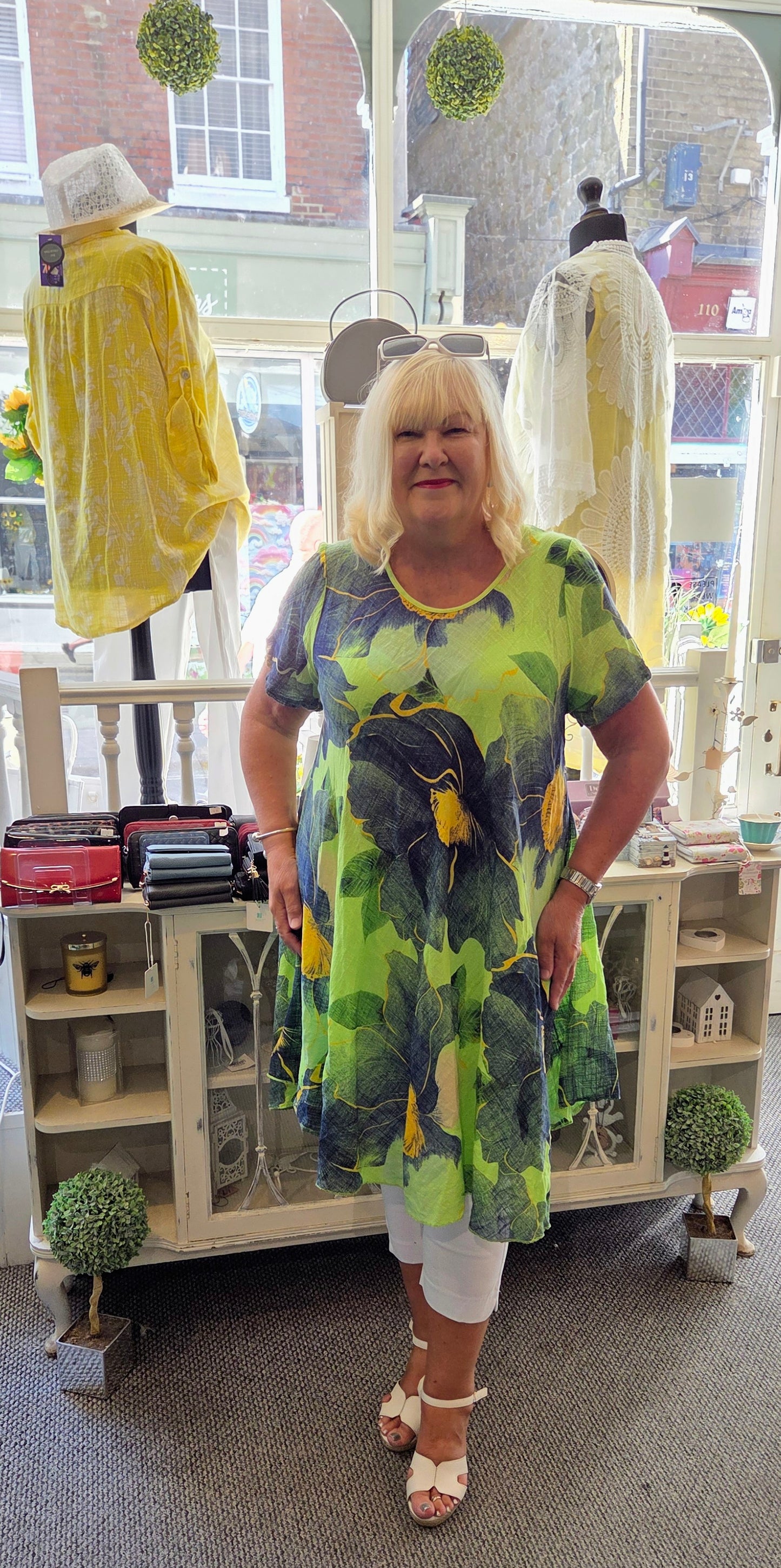Floral Print Cotton Dress Tunic