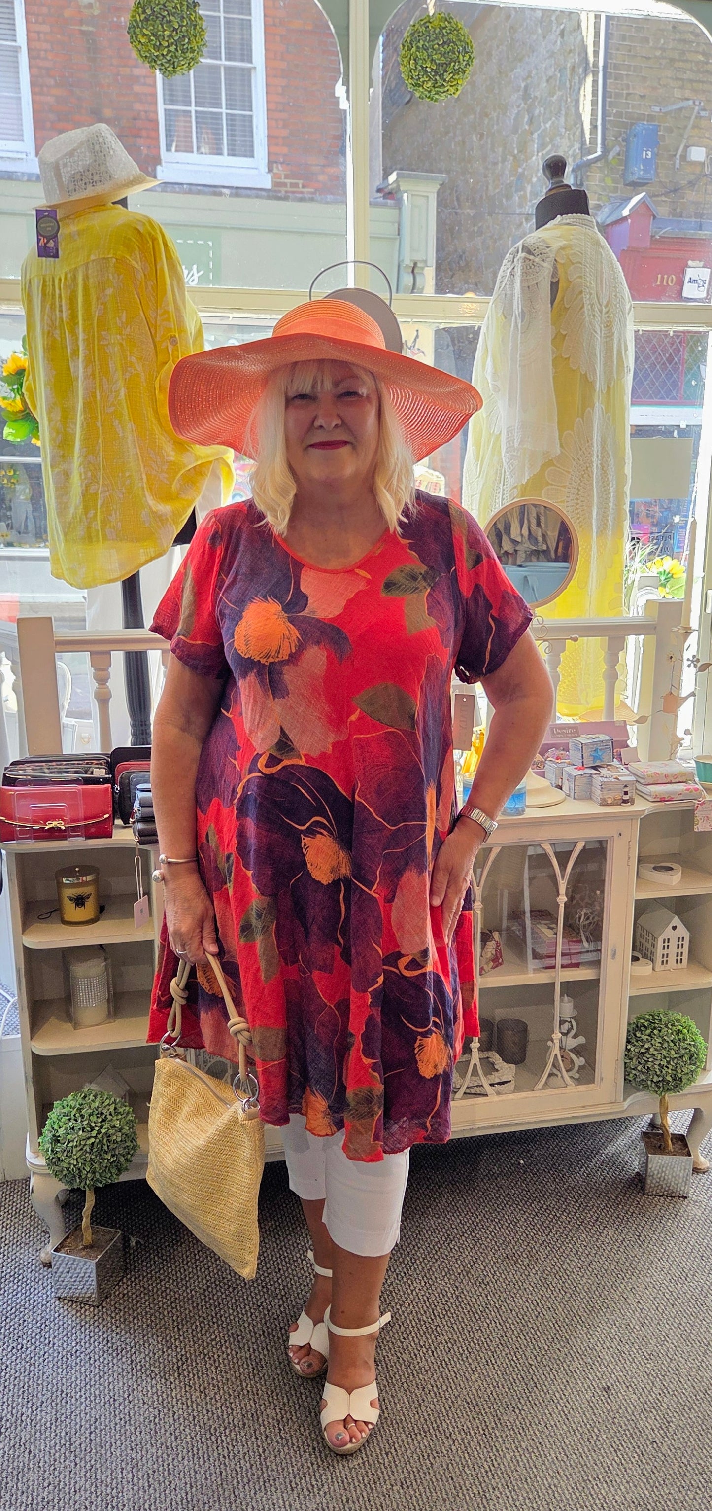 Floral Print Cotton Dress Tunic