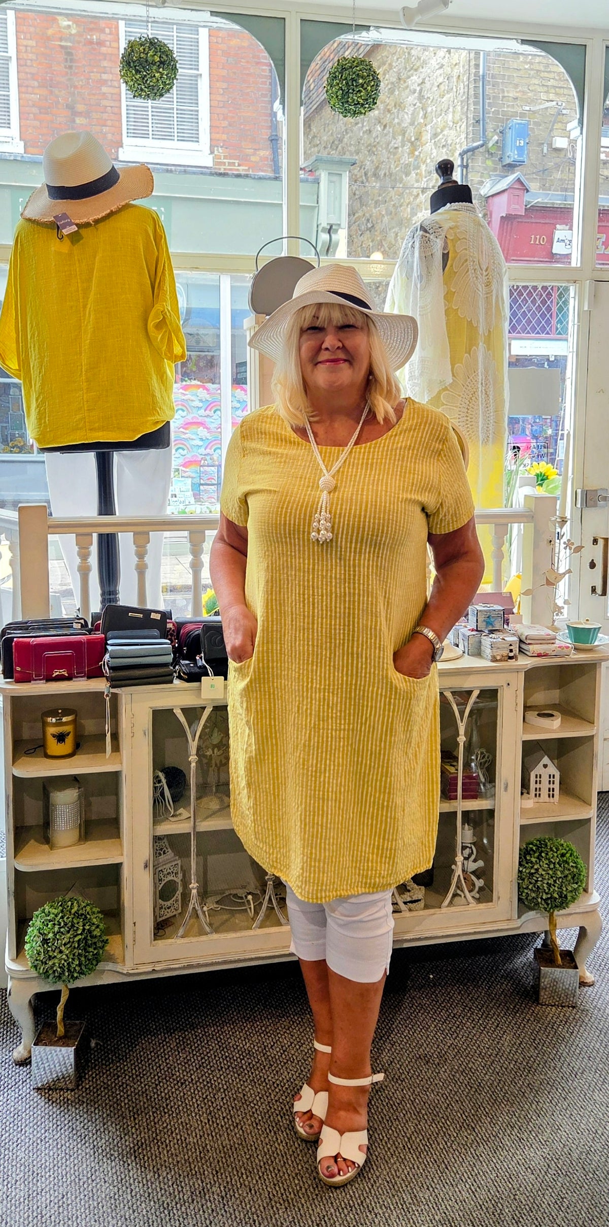 Stripe Cotton Dress Tunic
