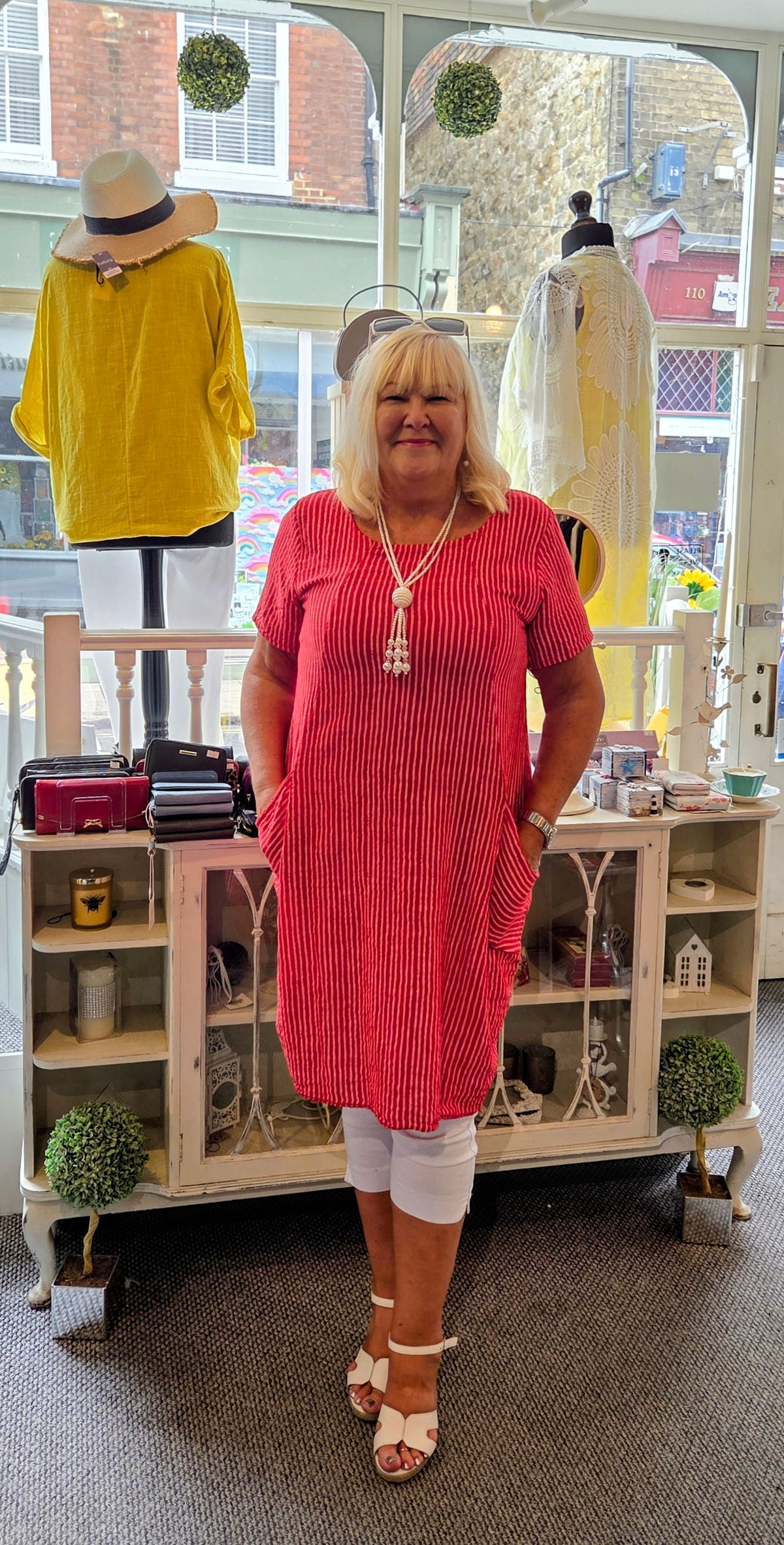 Stripe Cotton Dress Tunic