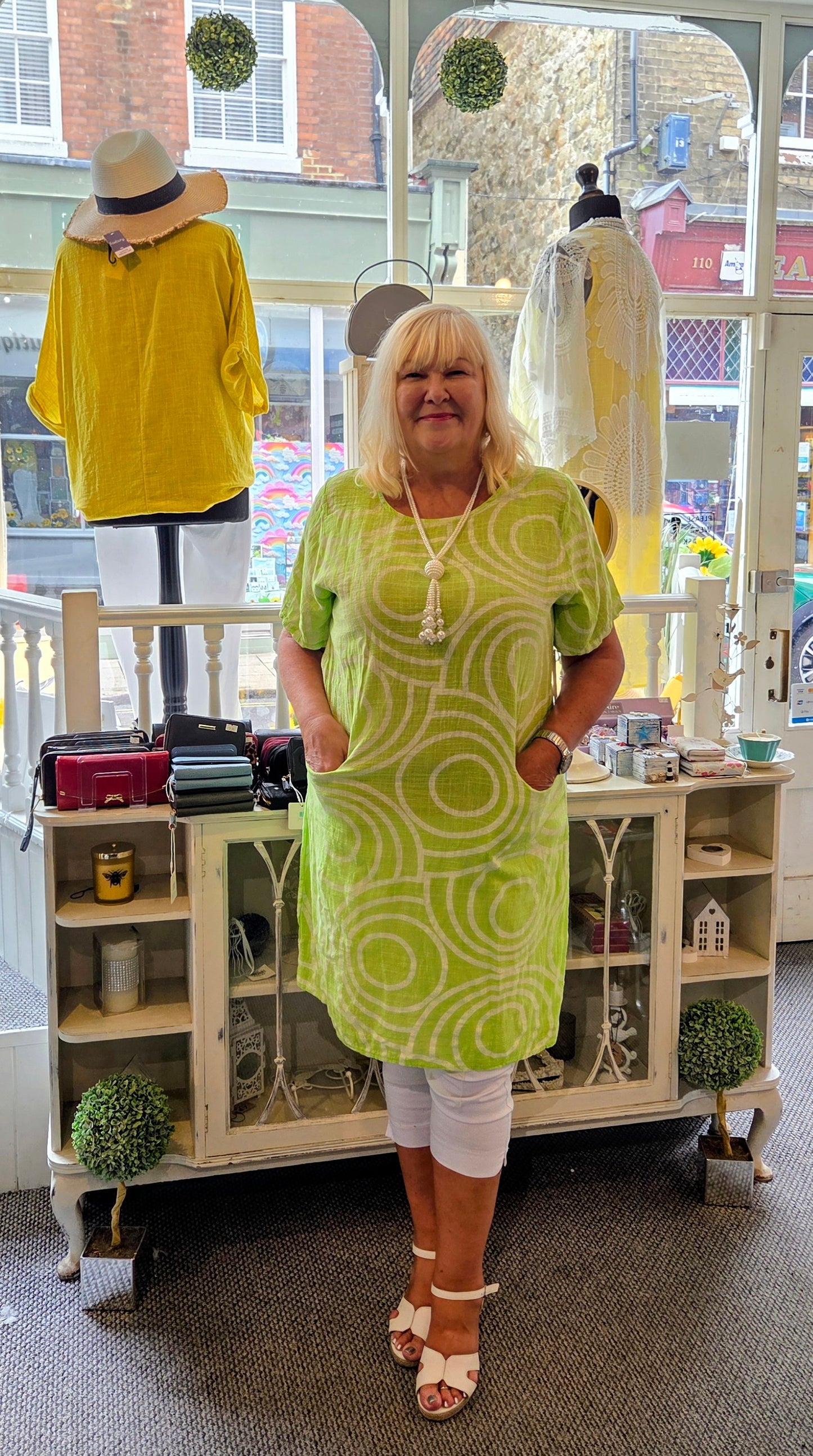 Abstract Cotton Dress Tunic