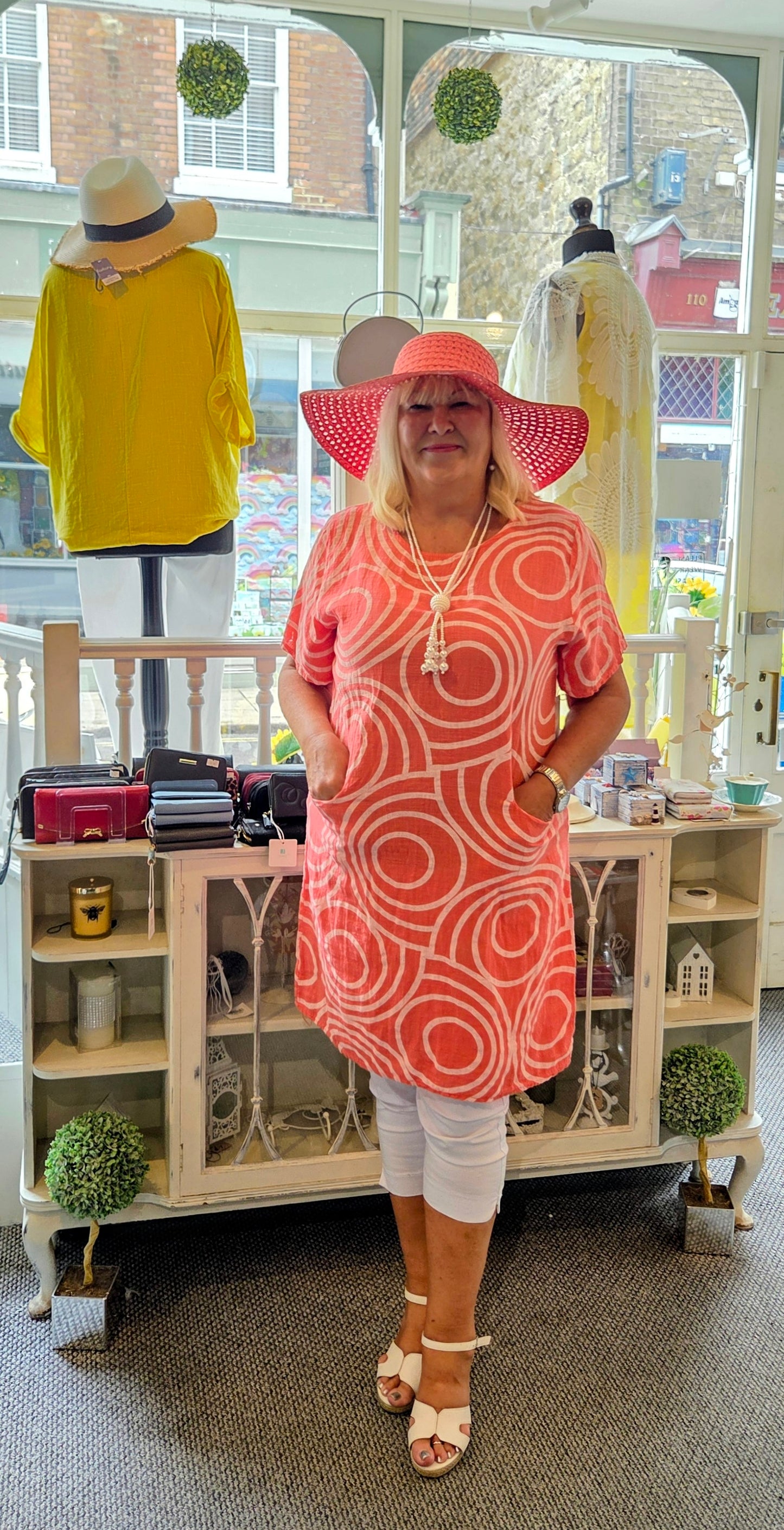 Abstract Cotton Dress Tunic