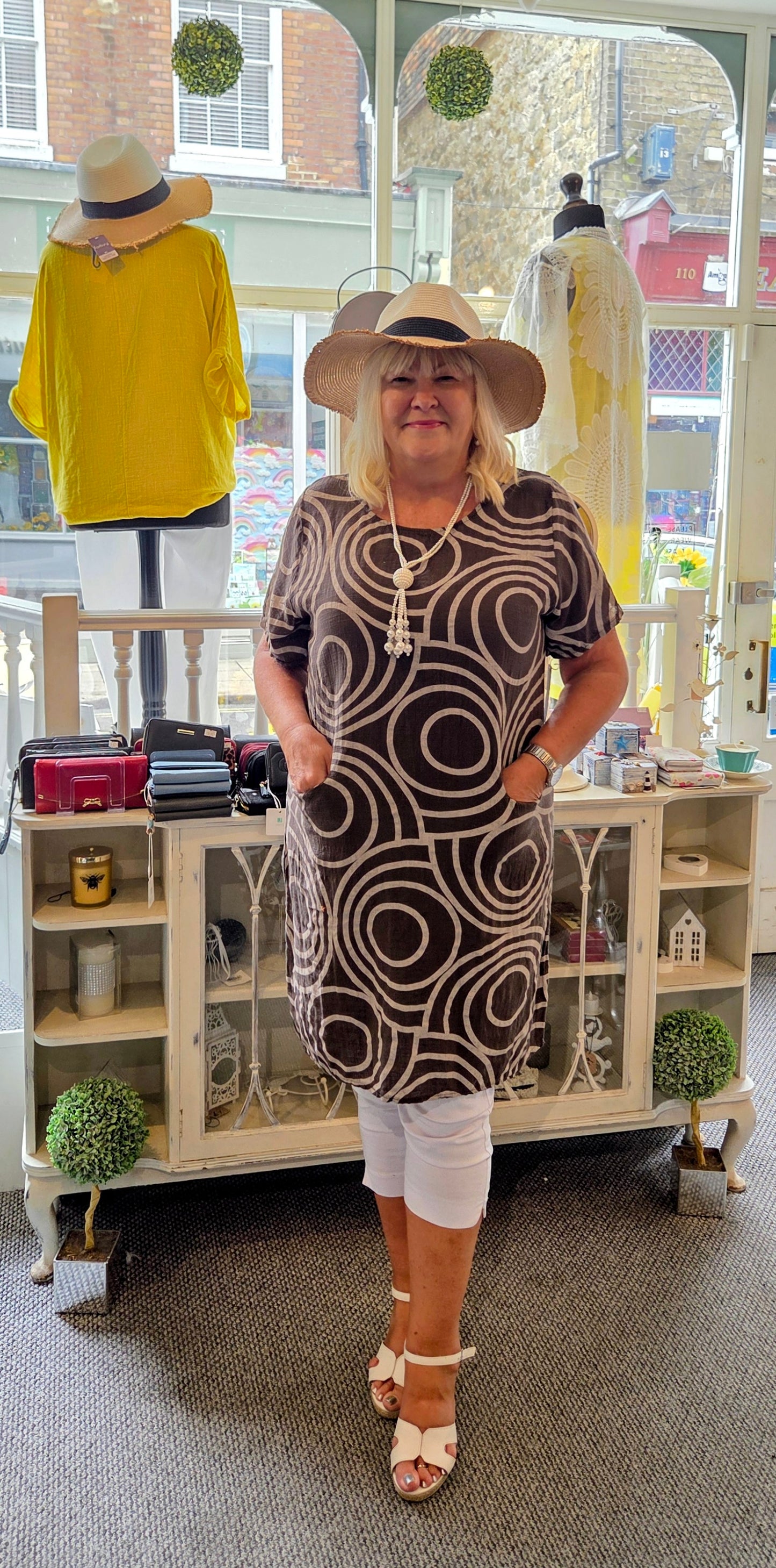 Abstract Cotton Dress Tunic