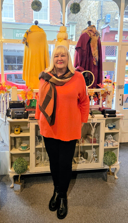 Soft Knit V Neck Jumper