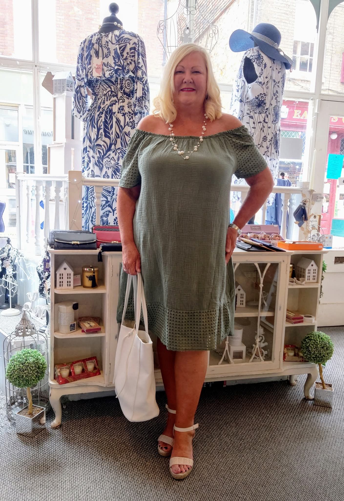SALE - Cotton Bardot Dress