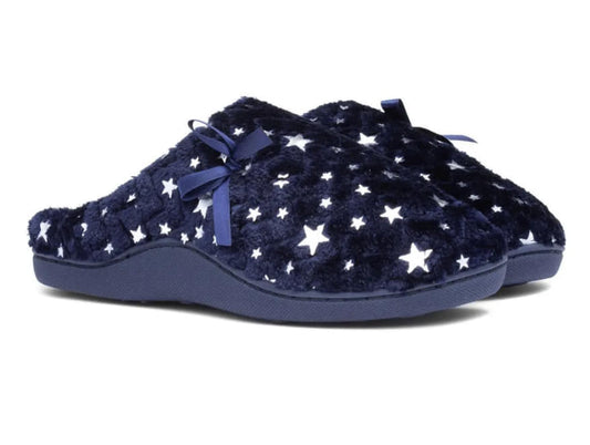 SALE - Navy Star Slippers