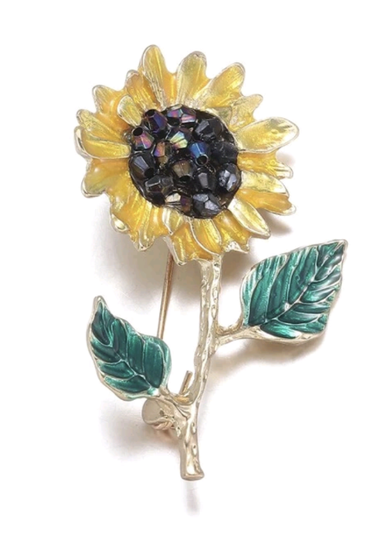 Sunflower Brooch