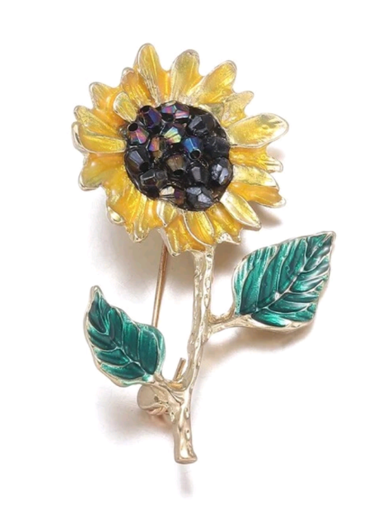 Sunflower Brooch