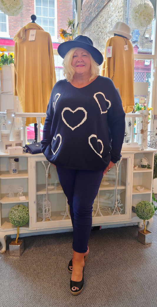 Heart Over Sized Jumper