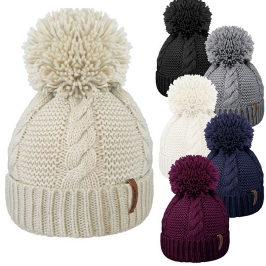 Cable Knit Bobble Hat