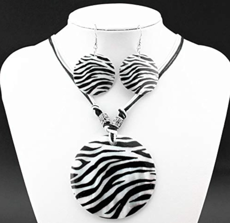 Zebra Jewellery Set