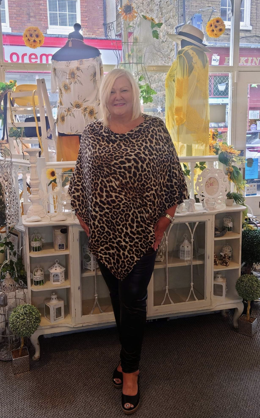 SALE - Animal Print Poncho