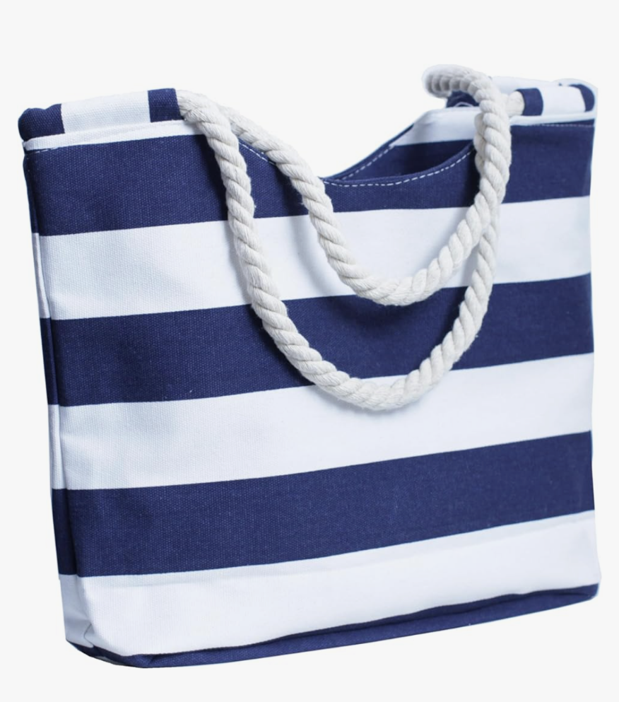 Blue Stripe Beach Bag