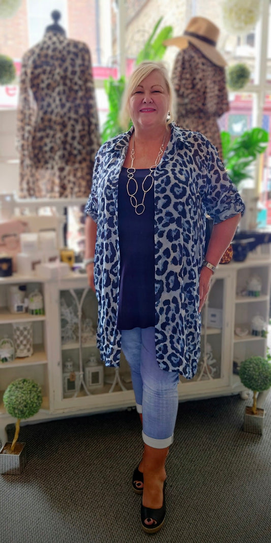 SALE - Animal Print Kimono Jacket