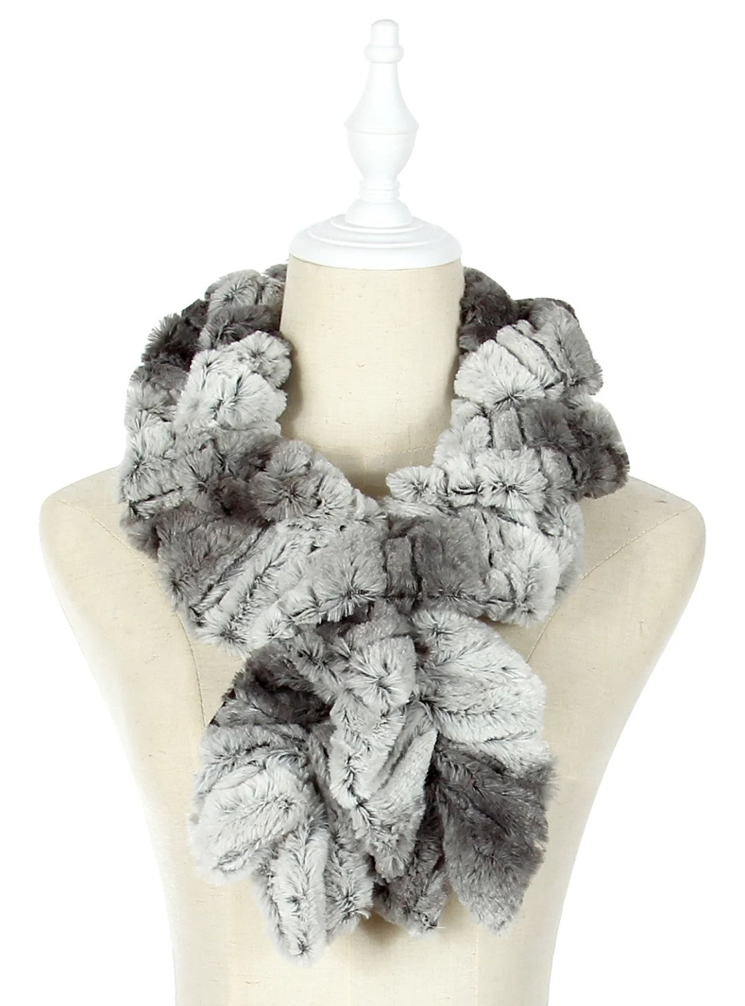 Multi Colour Faux Fur Ruffle Scarf
