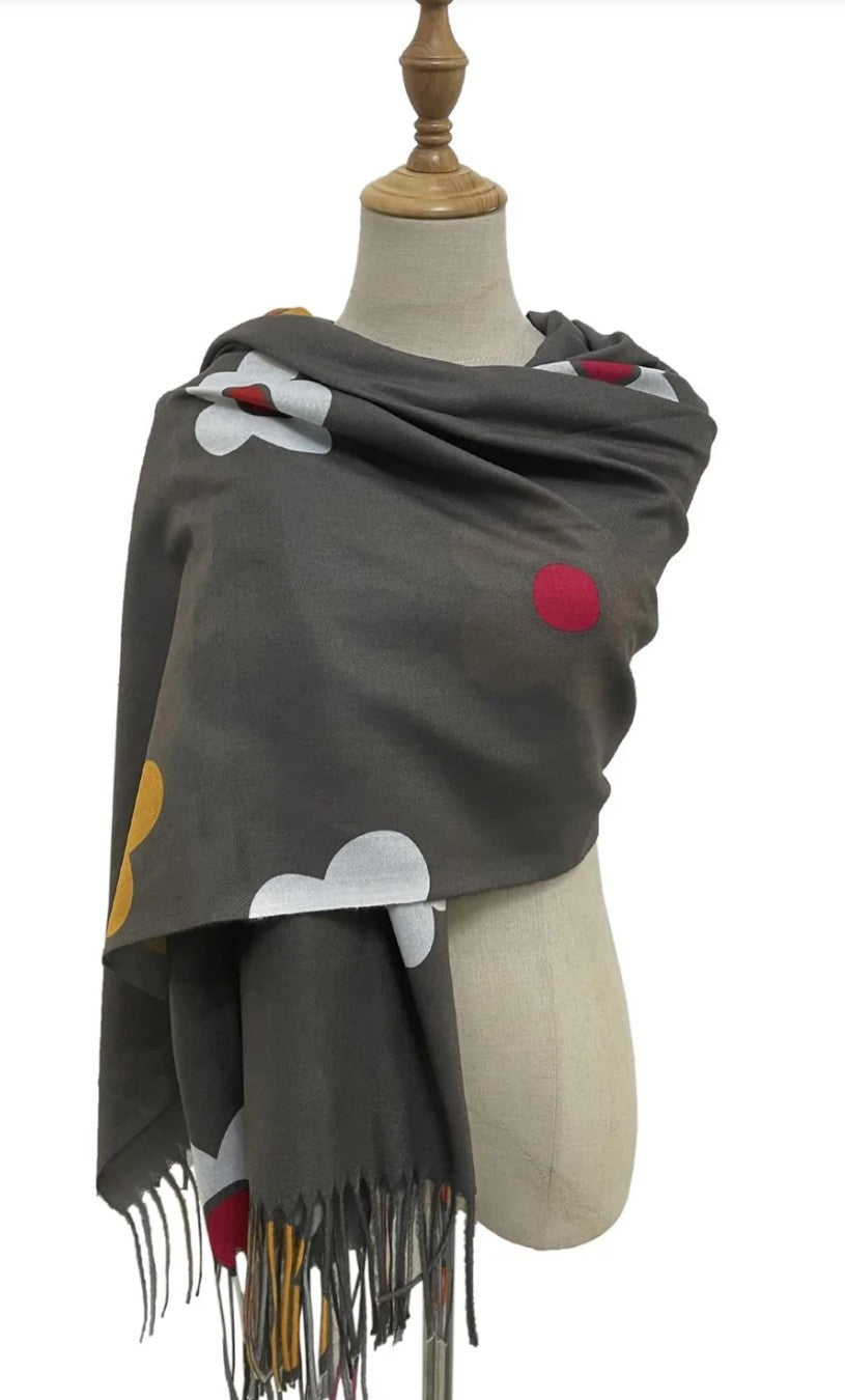 Daisy Print Pashmina Scarf