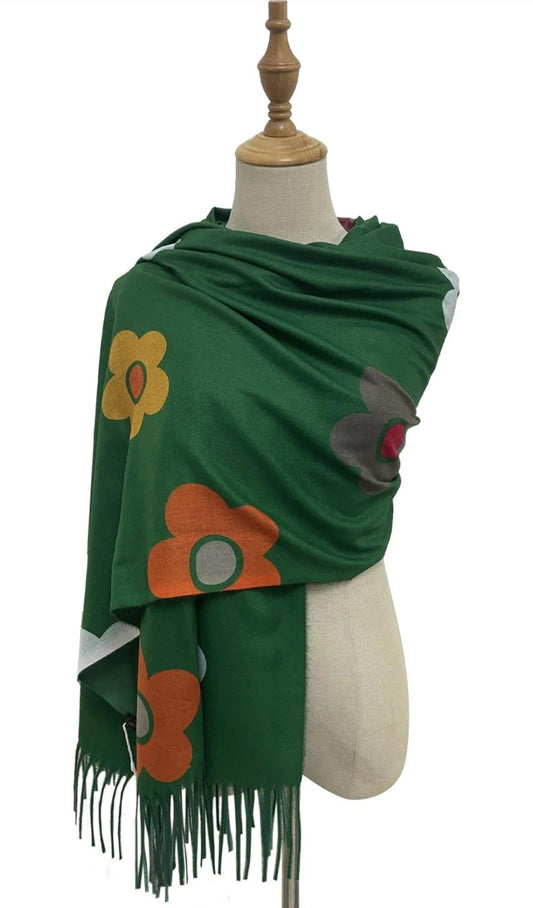 Daisy Print Pashmina Scarf