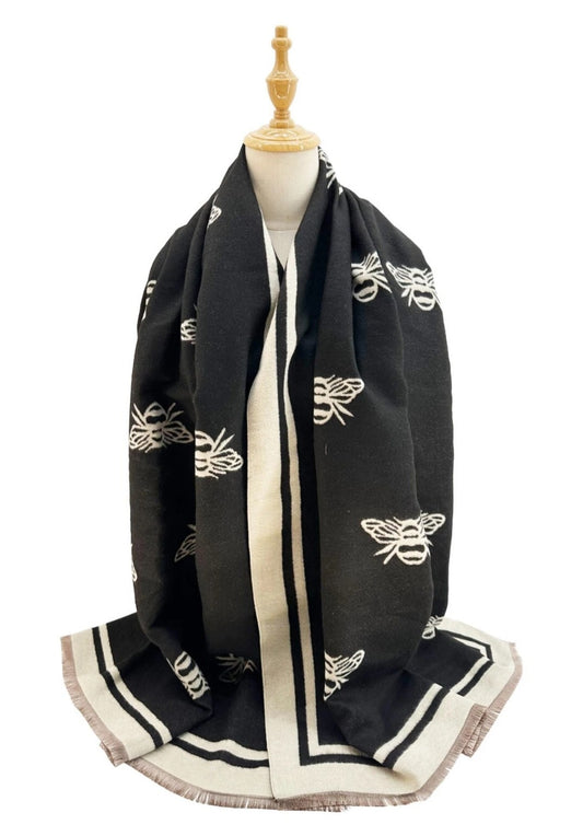 Bee Reversible Pashmina Scarf