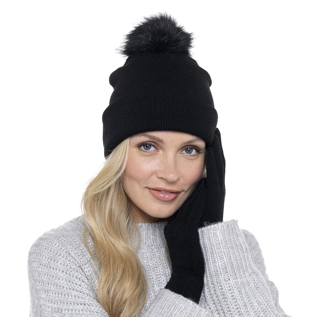 Bobble Hat & Gloves Set
