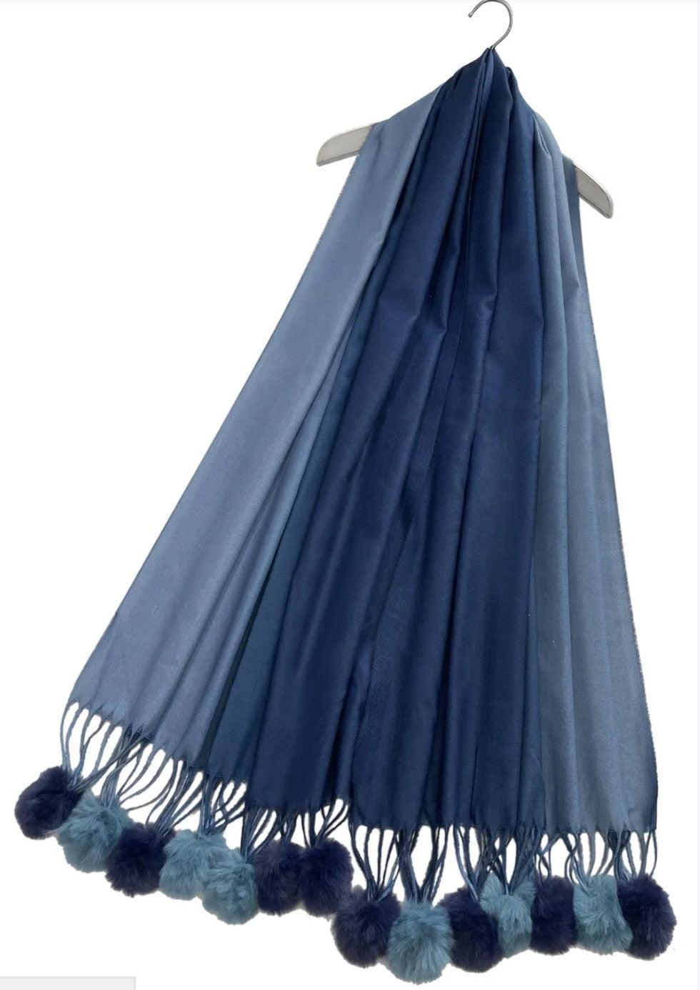 Ombre Pom Pom Pashmina