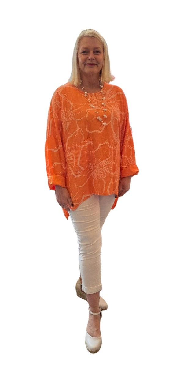 Floral High Low Tunic