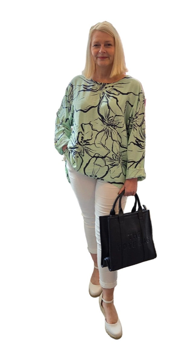 Floral High Low Tunic