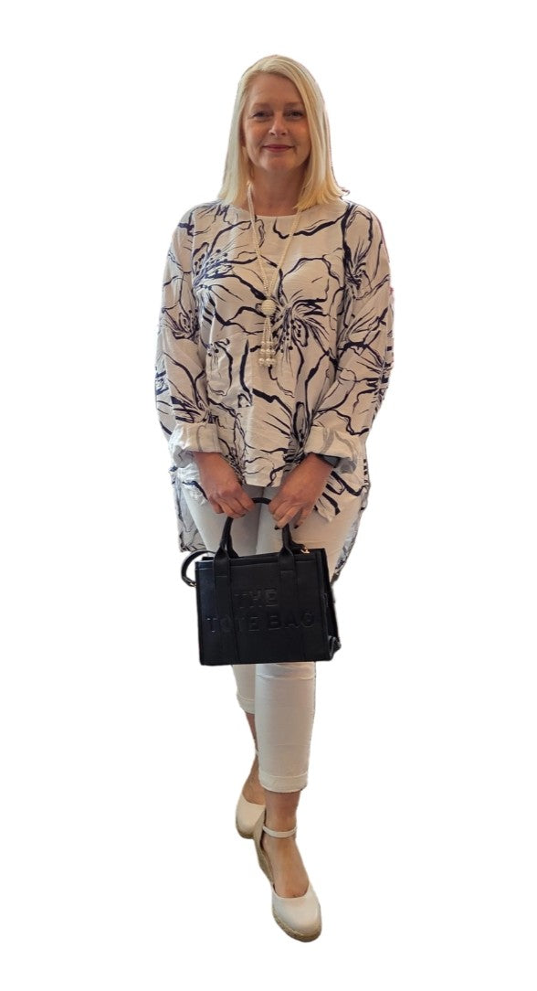 Floral High Low Tunic